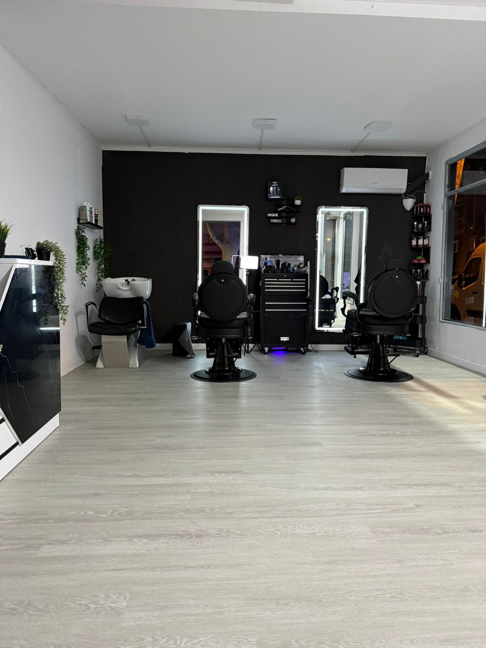 an abstract photo of a curved building with a blue sky in the background