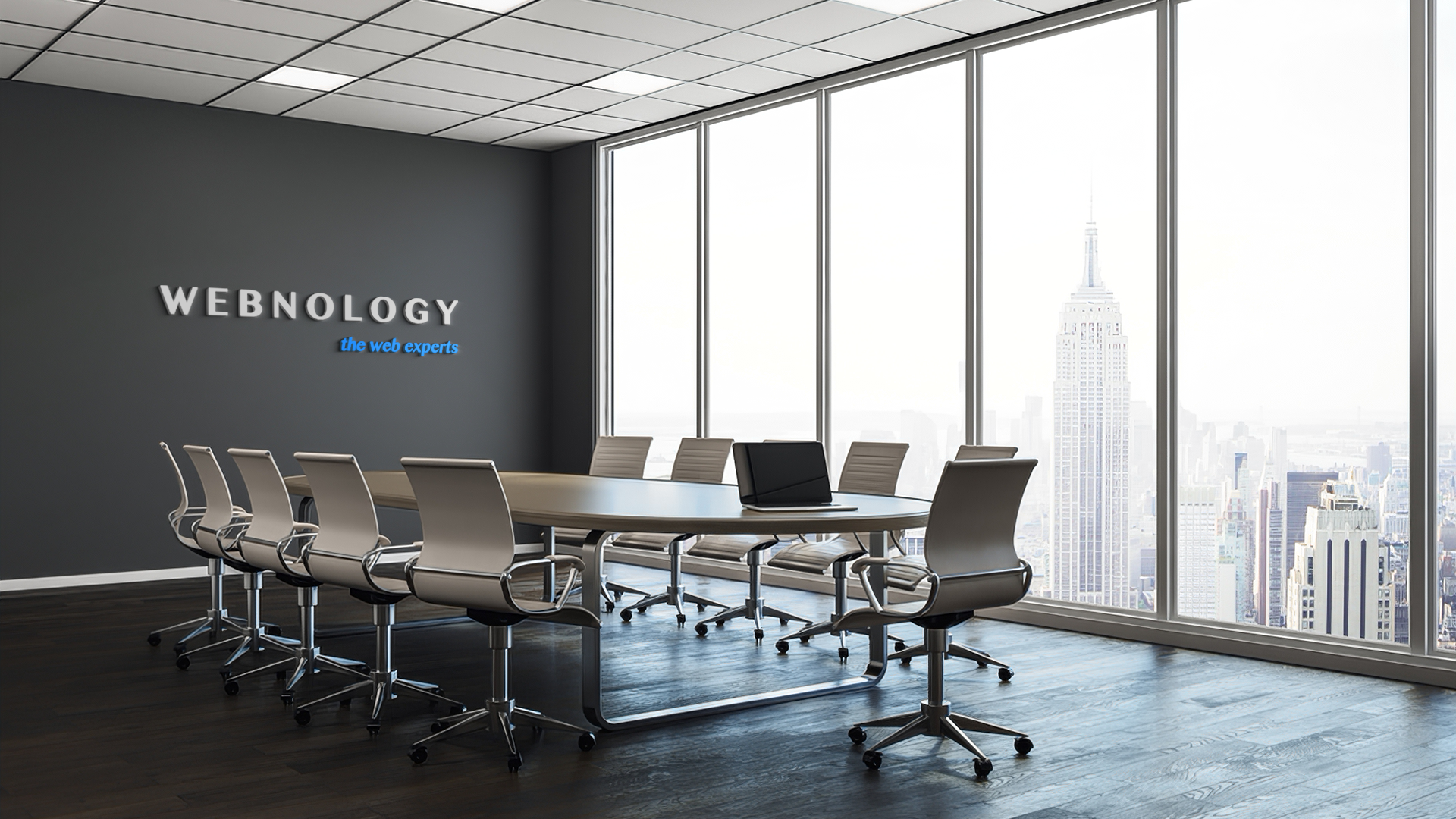 blue curtain building