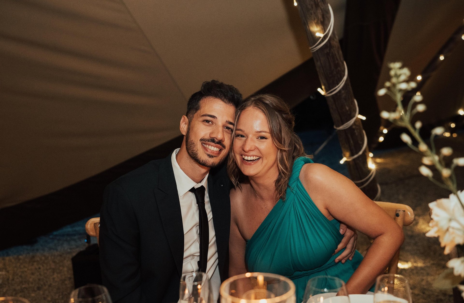 couple wearing silver-colored rings