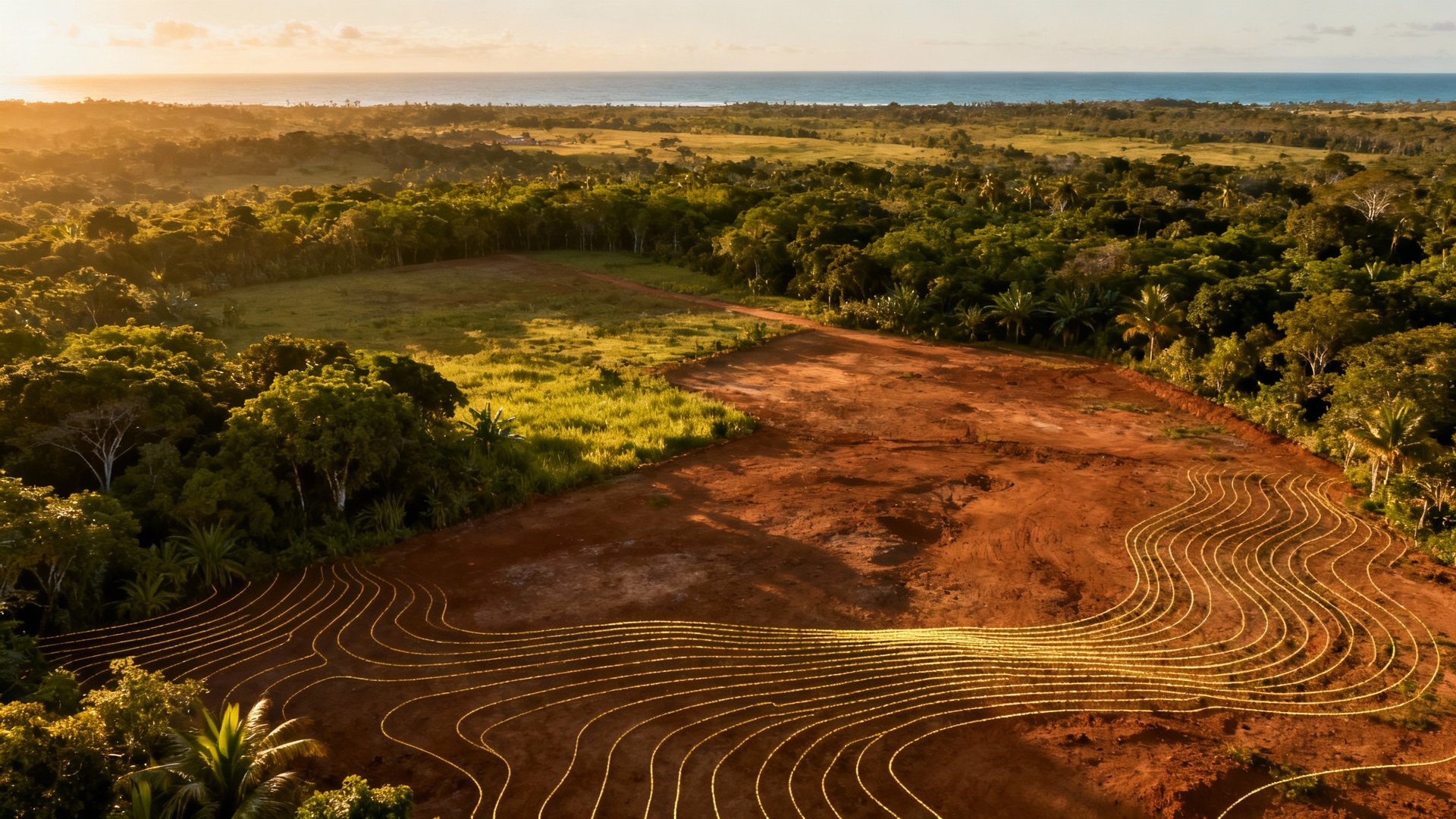 an abstract photo of a curved building with a blue sky in the background