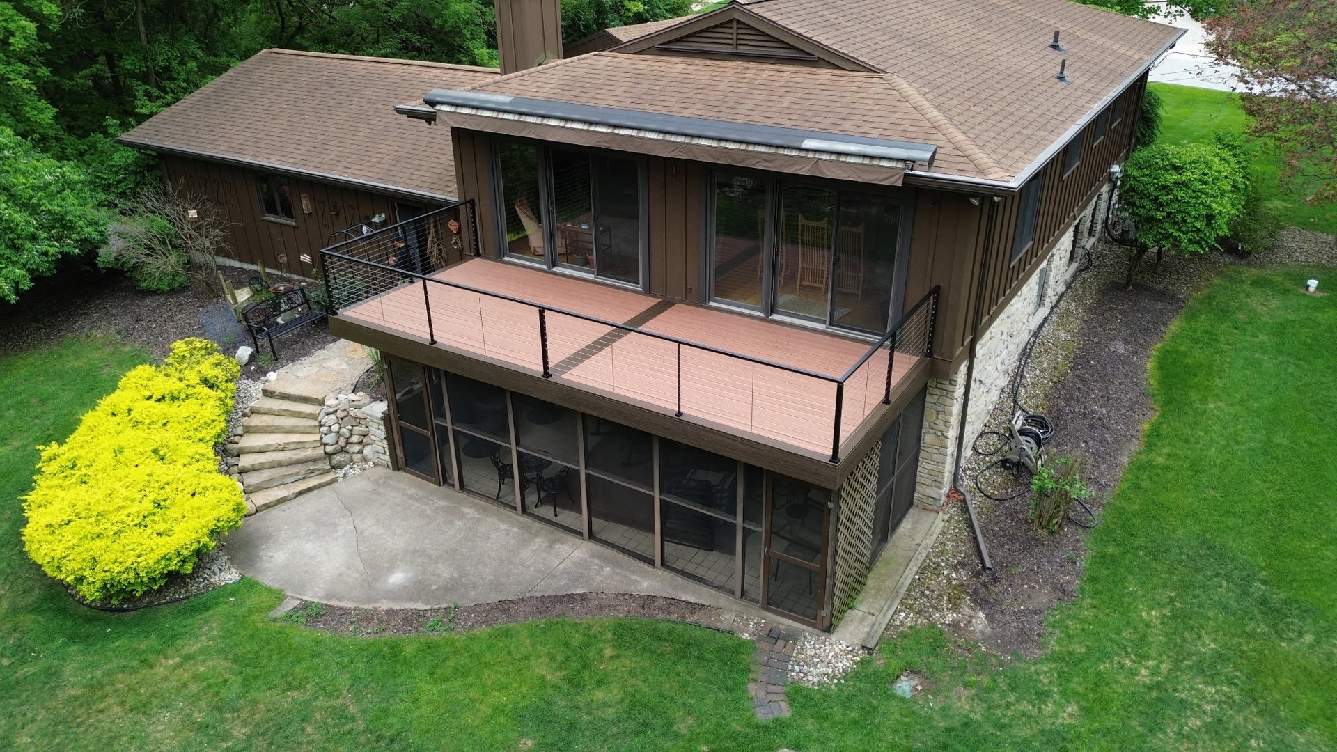 black and brown leather padded tub sofa