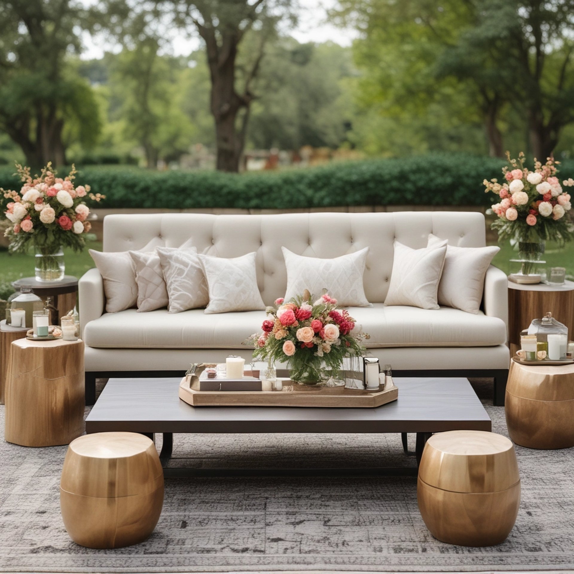 a long table is set for a formal dinner