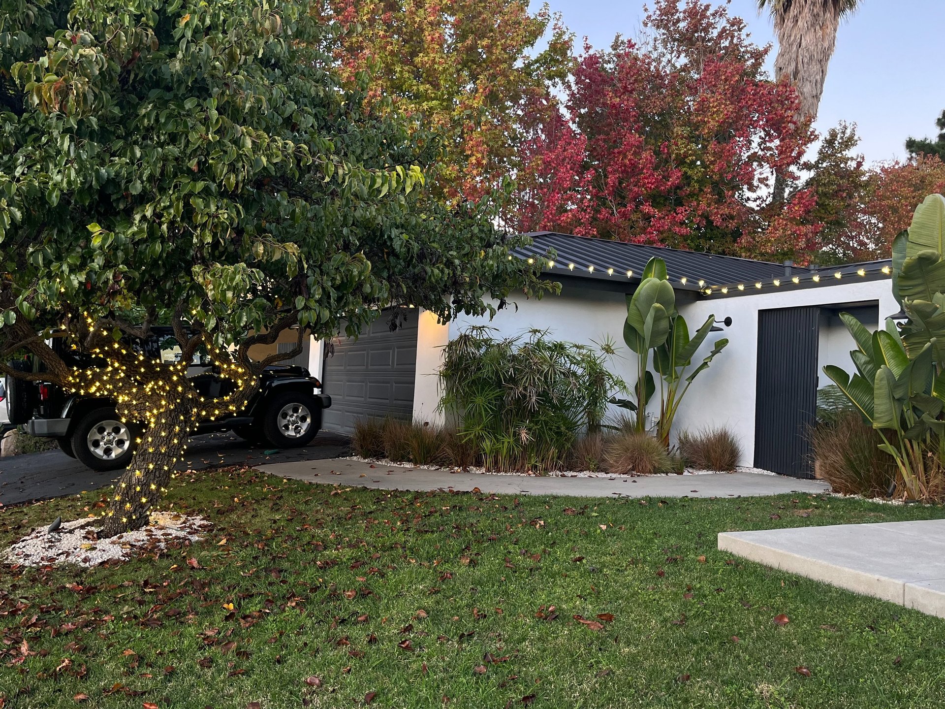an abstract photo of a curved building with a blue sky in the background