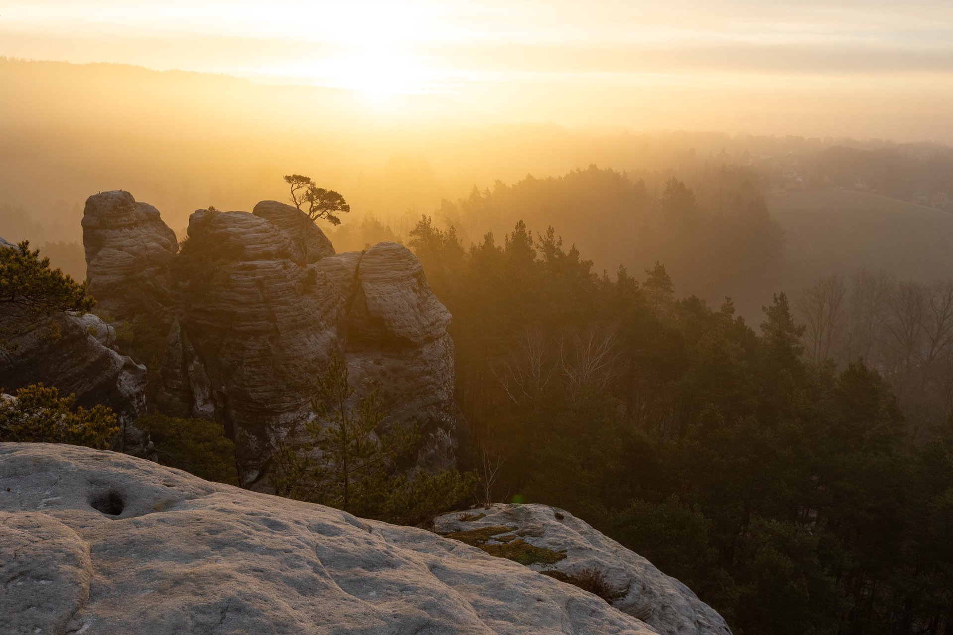 landscape photography of mountain hit by sun rays