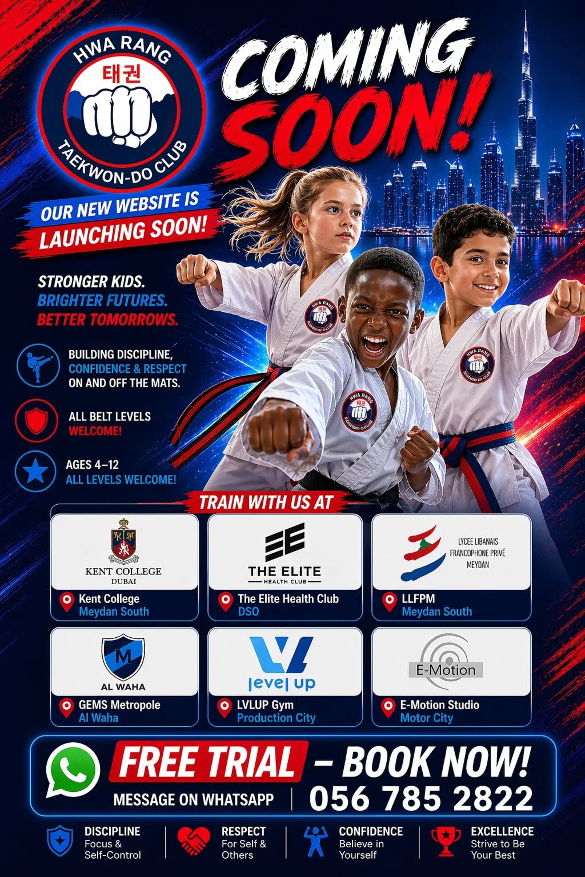 Hwa Rang Taekwon-Do Club leading provider of taekwondo classes in Dubai for Kids, Teens and Adults