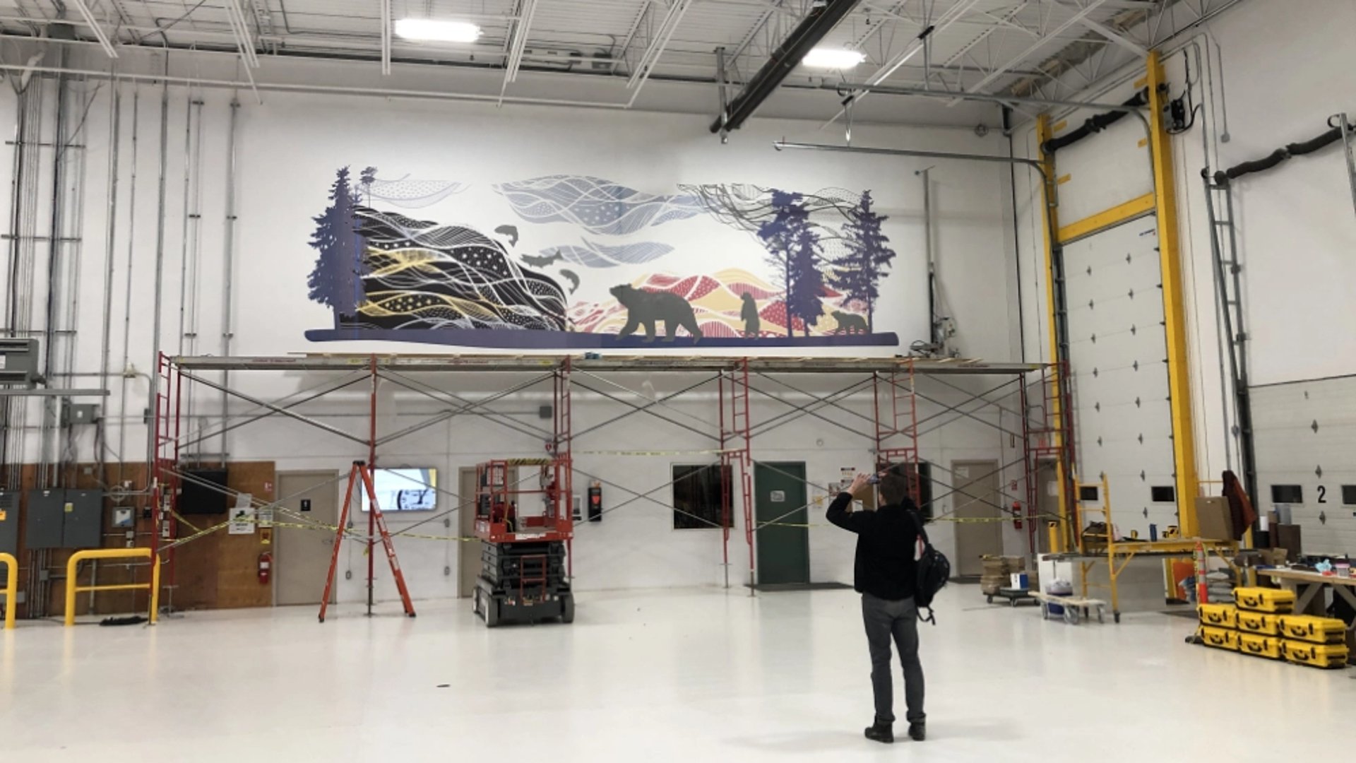 Warehouse UV ink wall printing mural