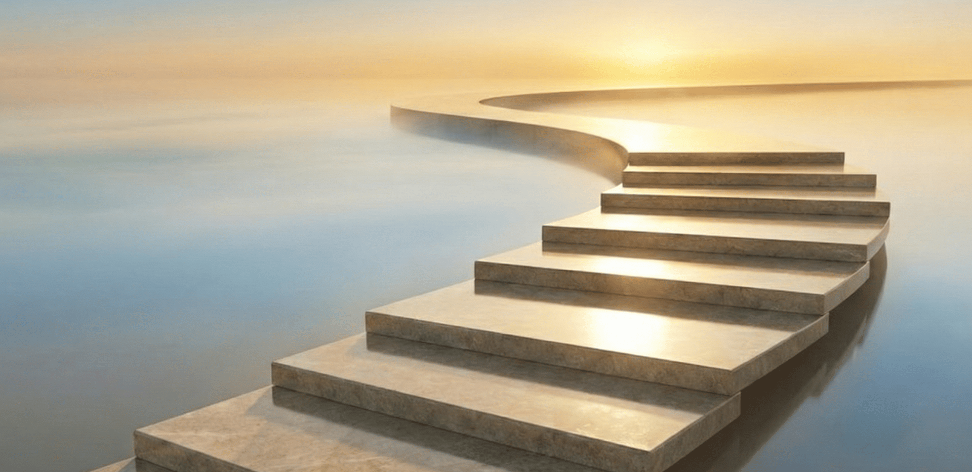 an abstract photo of a curved building with a blue sky in the background
