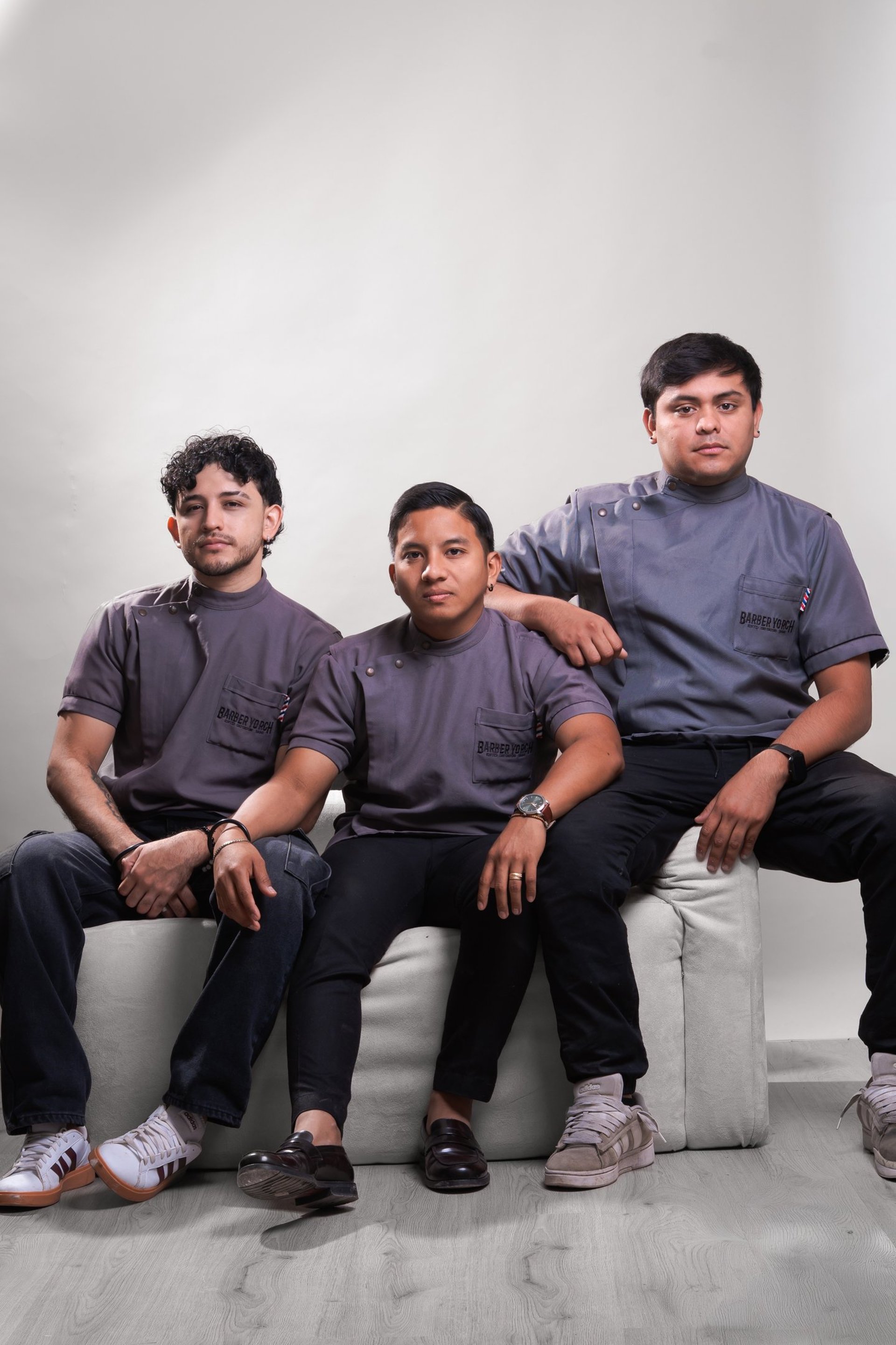 person wearing grey knit sweater