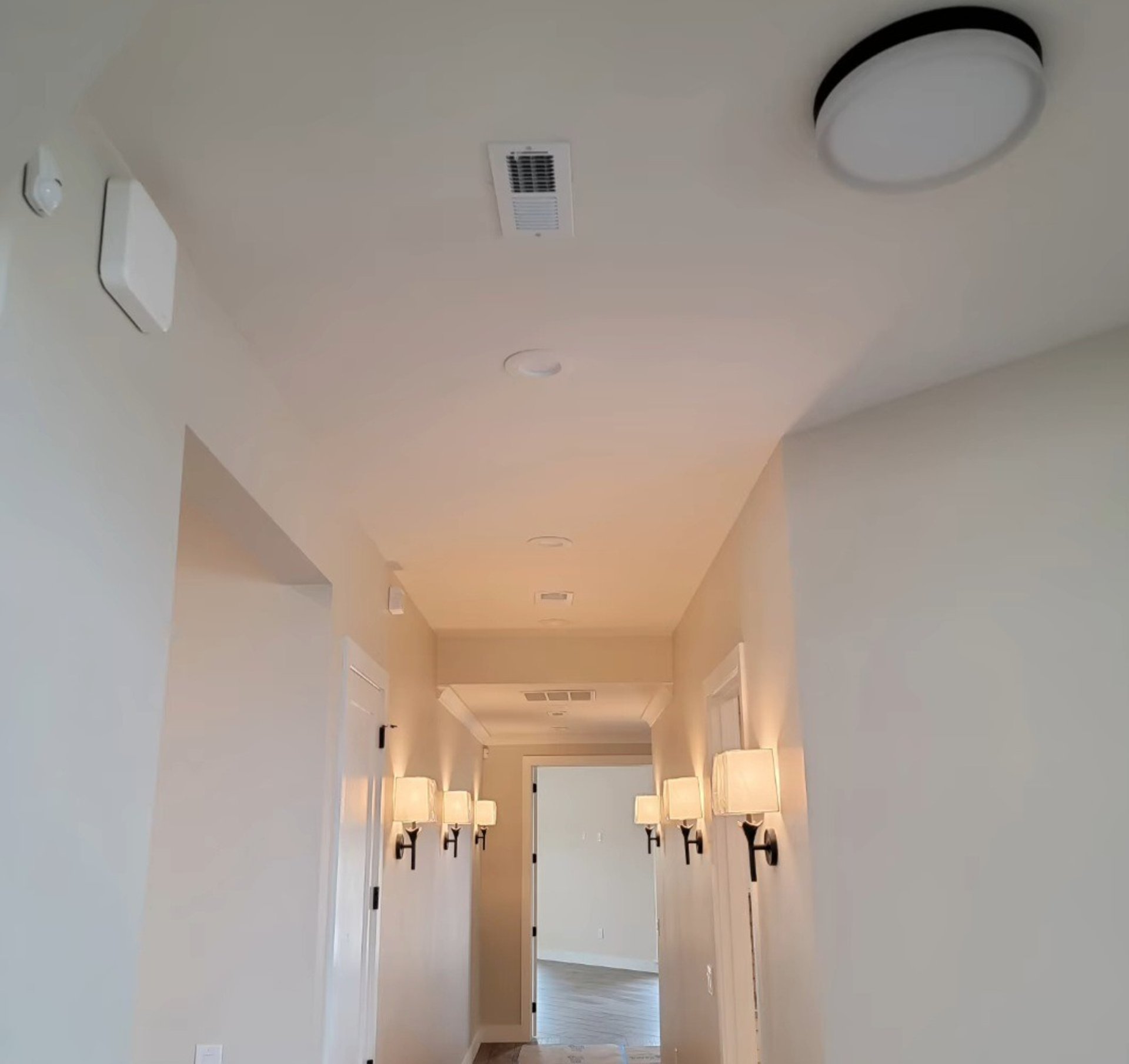 Custom New Build Hallway Lighting, Custom Fixtures and Placement