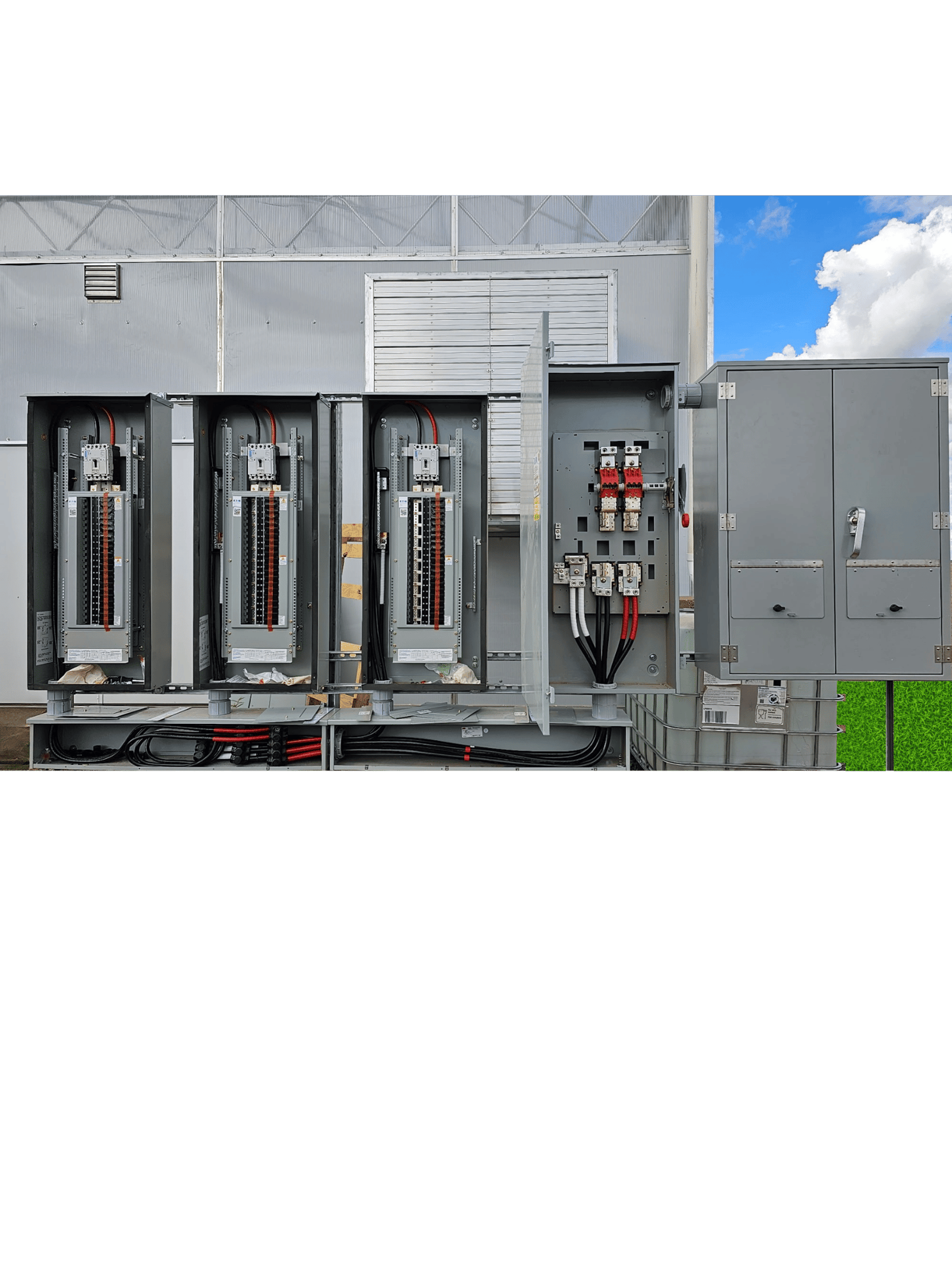 600 amp service W/ 3- 200amp panels