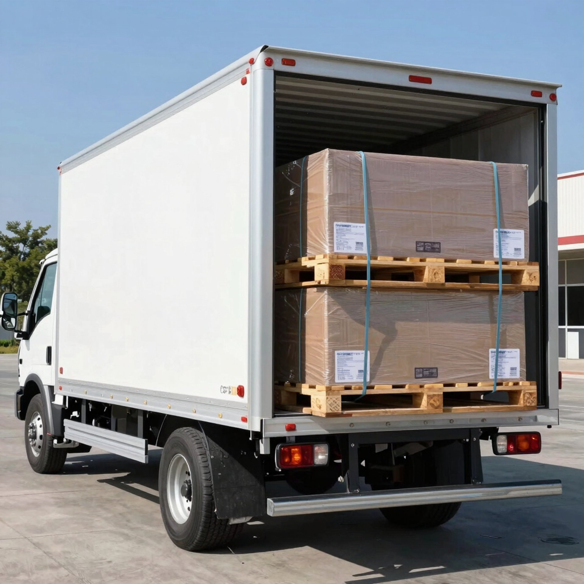 Box truck loaded to complete expedited delivery