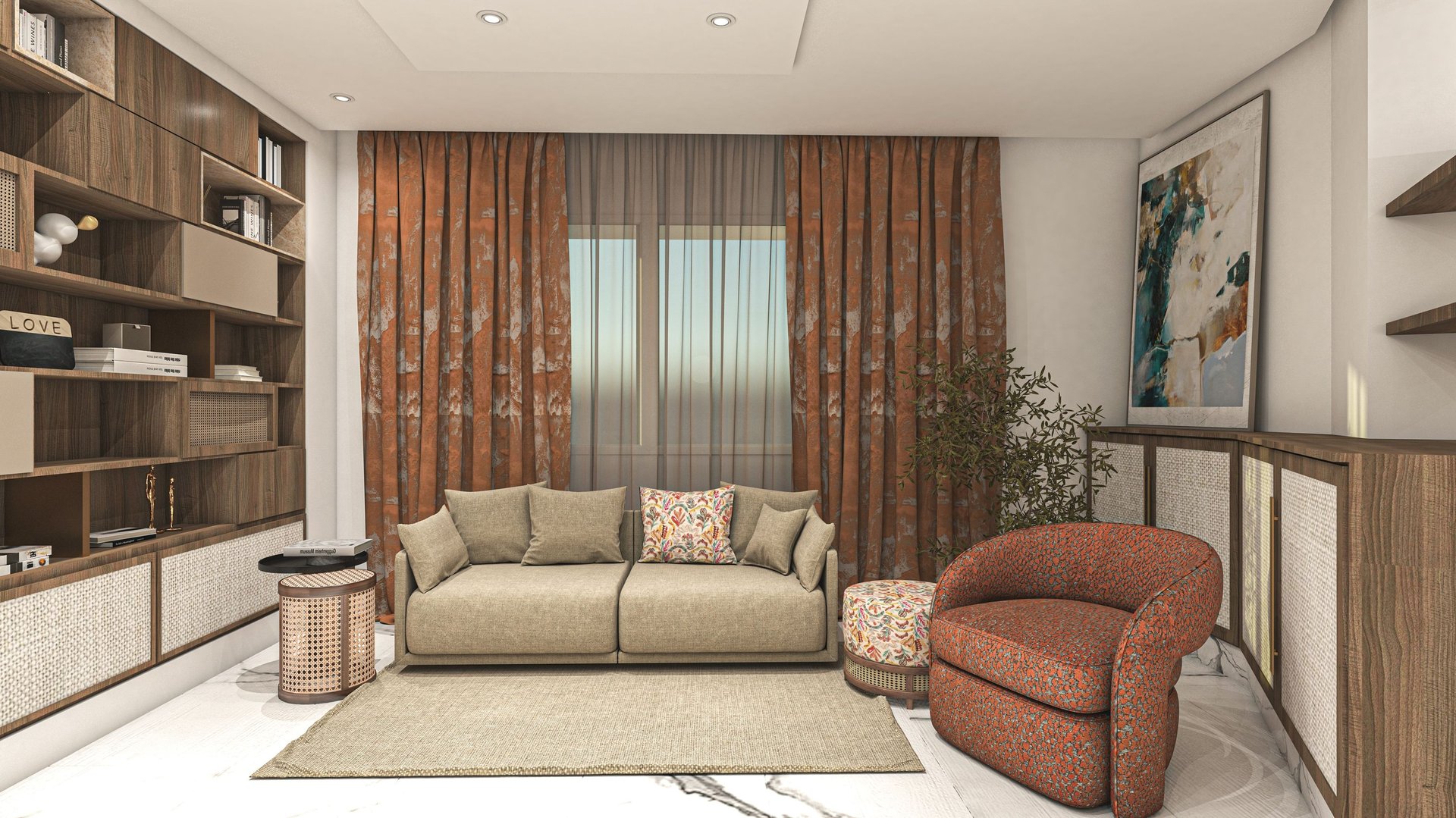 an abstract photo of a curved building with a blue sky in the background