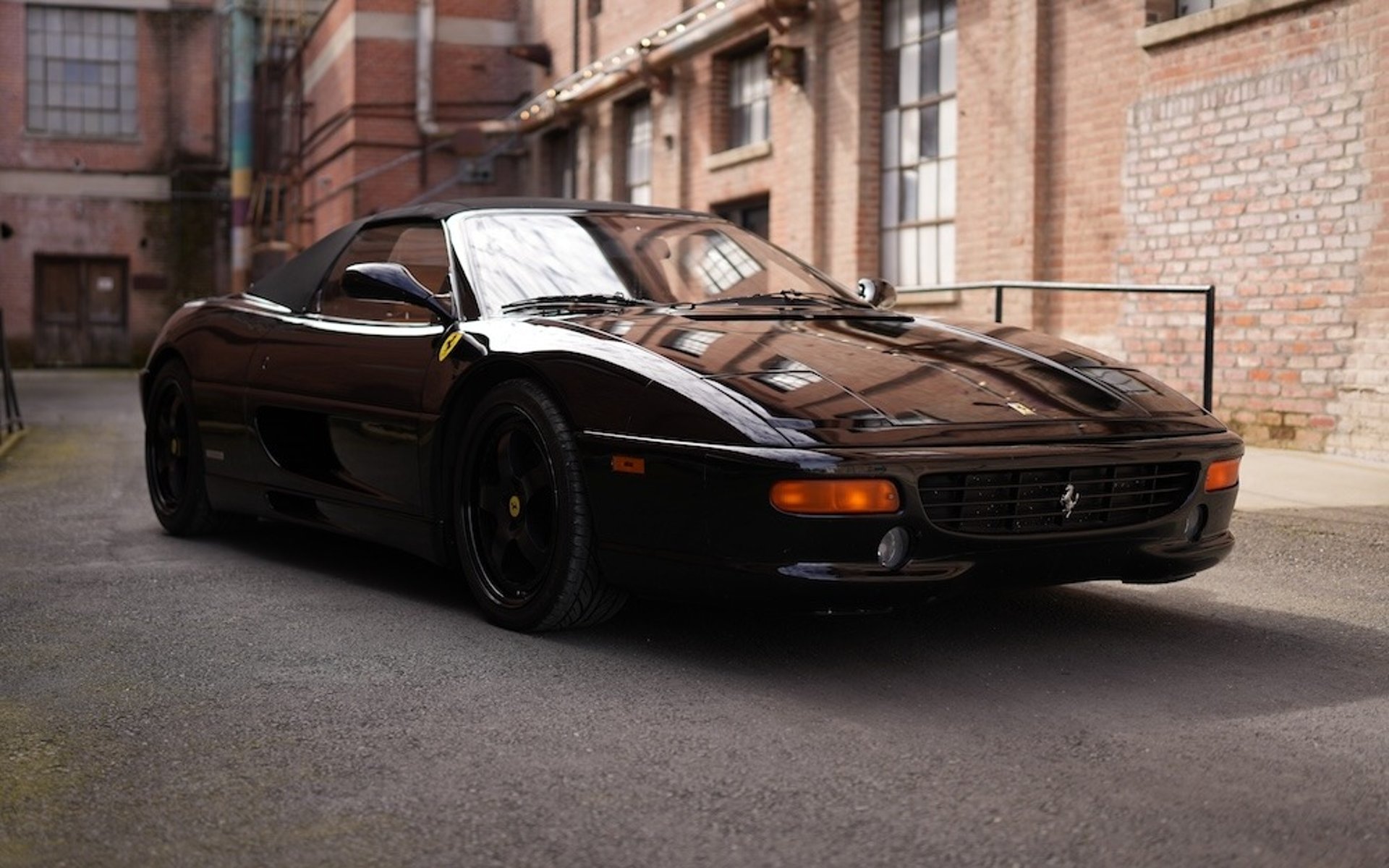 Close up detail photo of the hood of a 1974 Fiat Abarth classic car