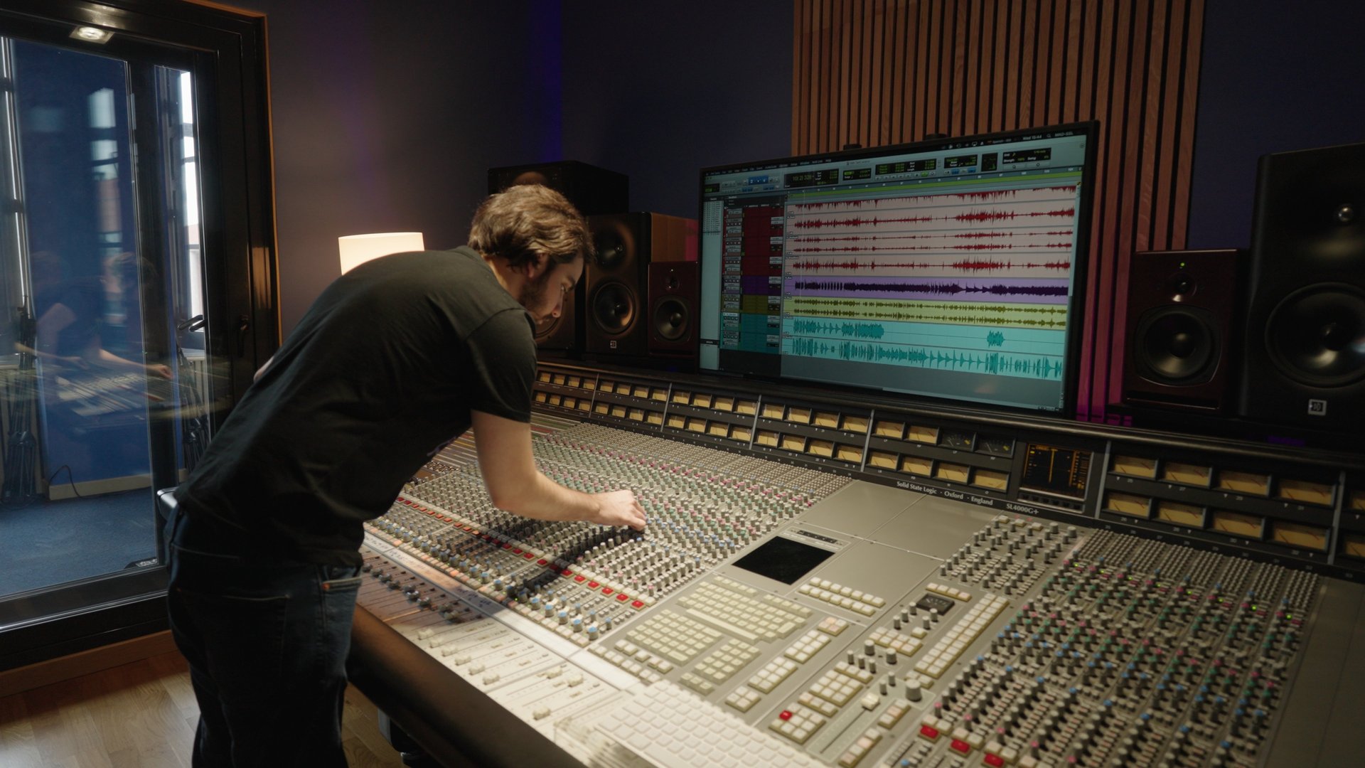 black and blue cassette tape