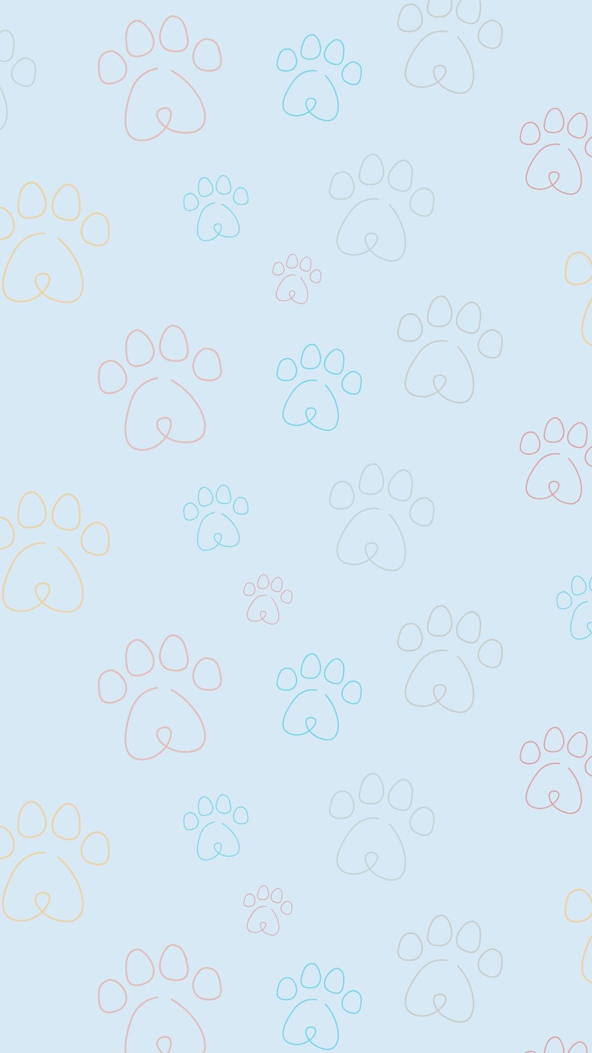 fondo azul con patitas de perro