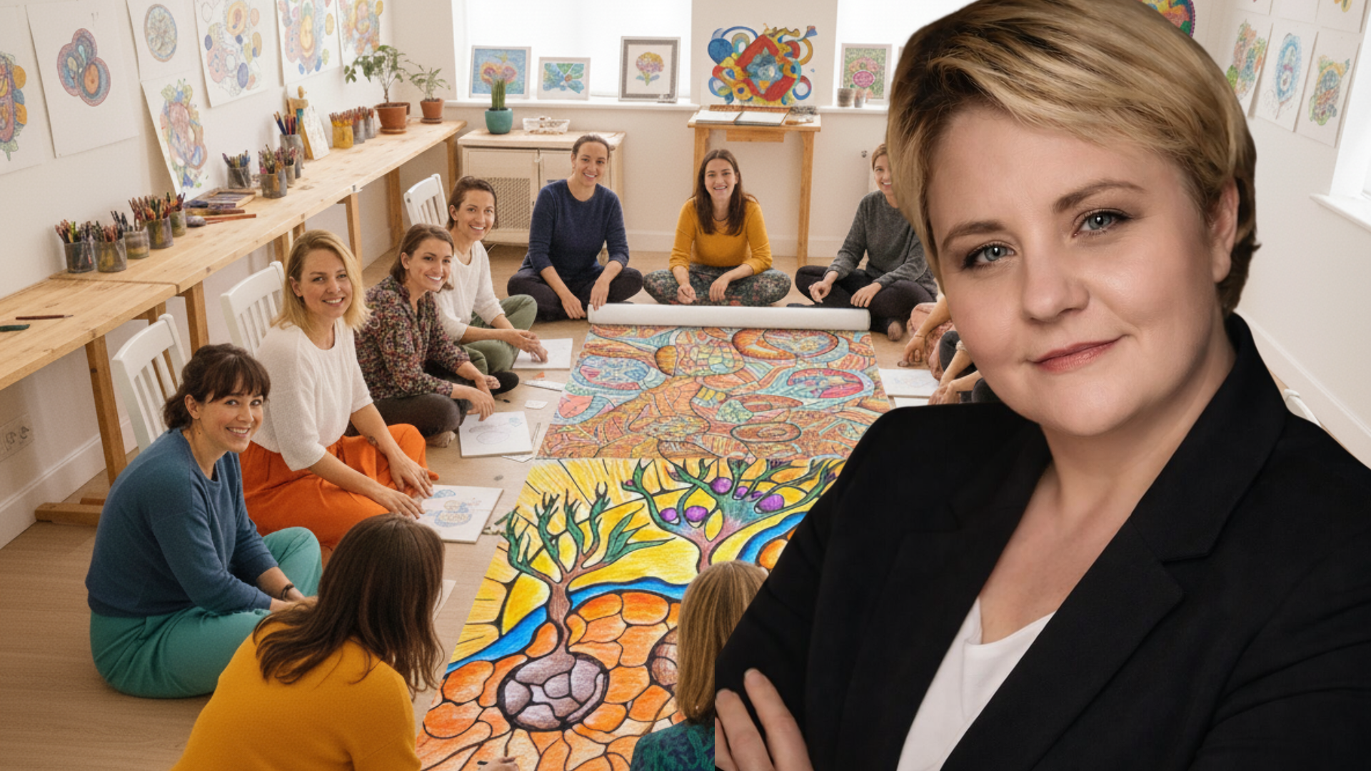 an abstract photo of a curved building with a blue sky in the background