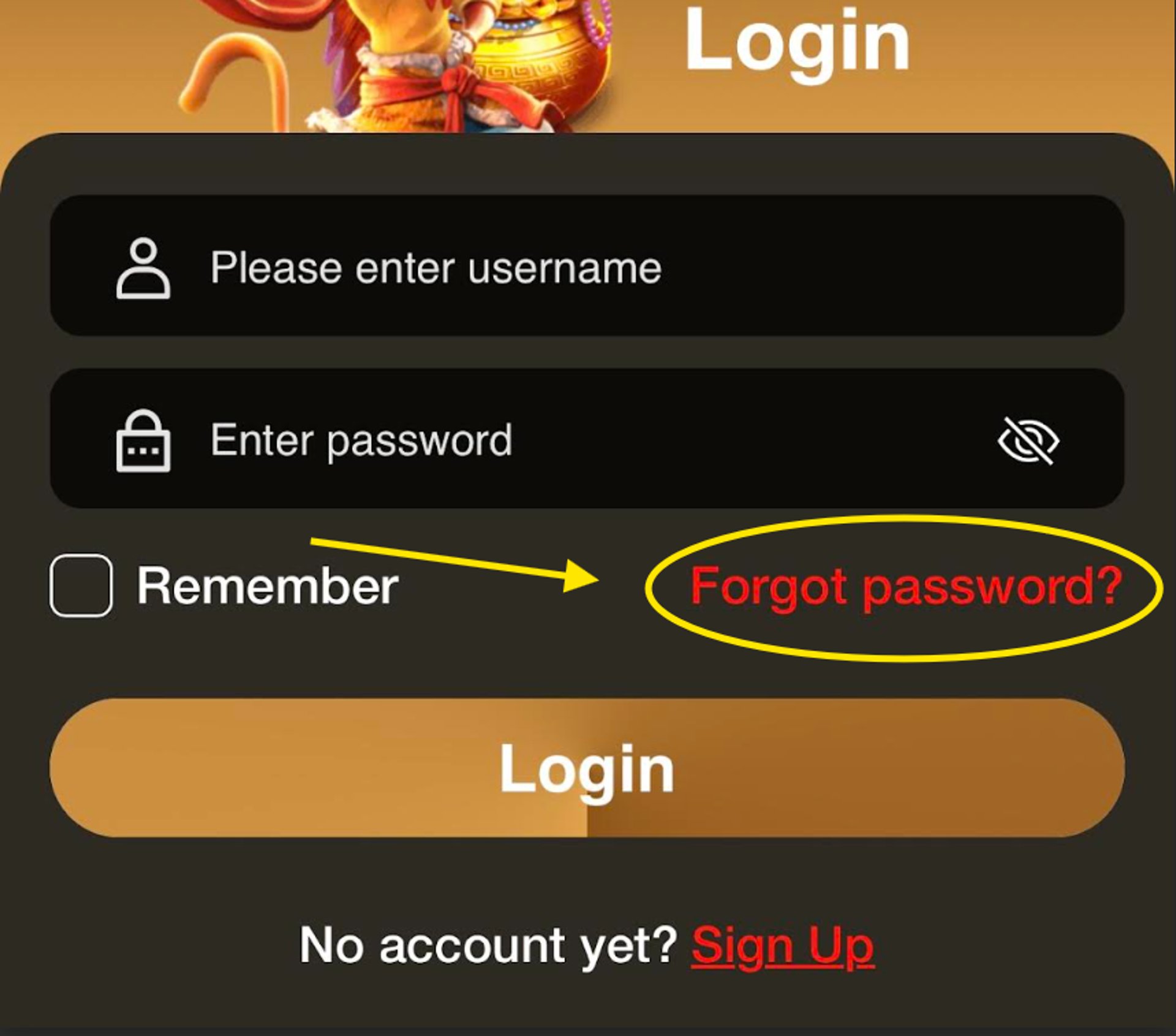 forgot password sample charlie