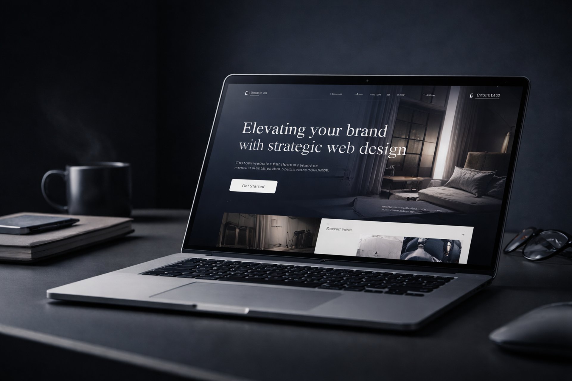 an abstract photo of a curved building with a blue sky in the background