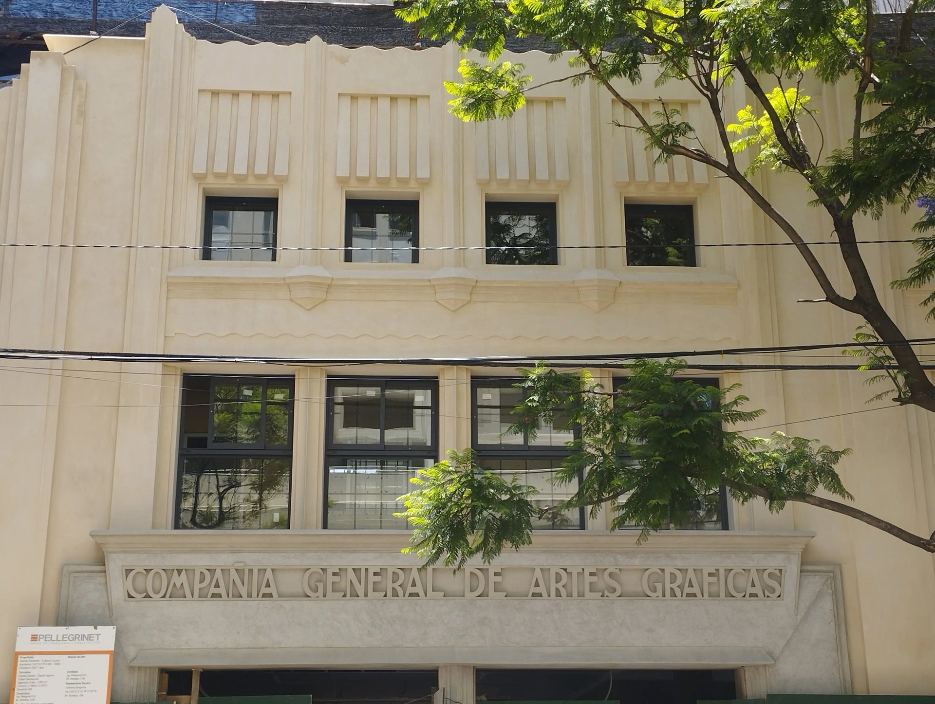 Fachada de dEco Sustentable, ex Imprenta Ferrazini, restaurada por Almapiedra y protegida con nanotecnología Tecnan.