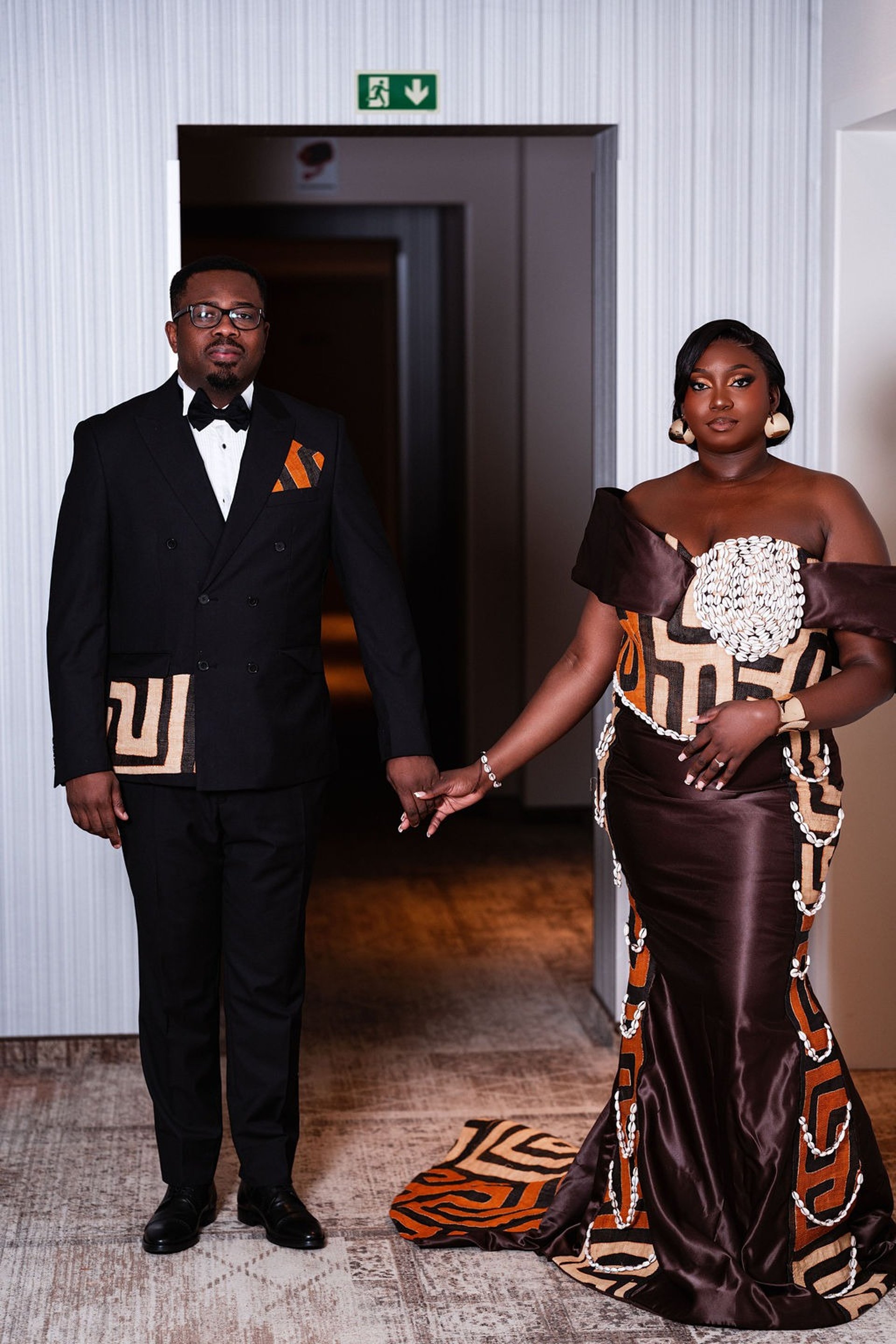 couple wearing silver-colored rings