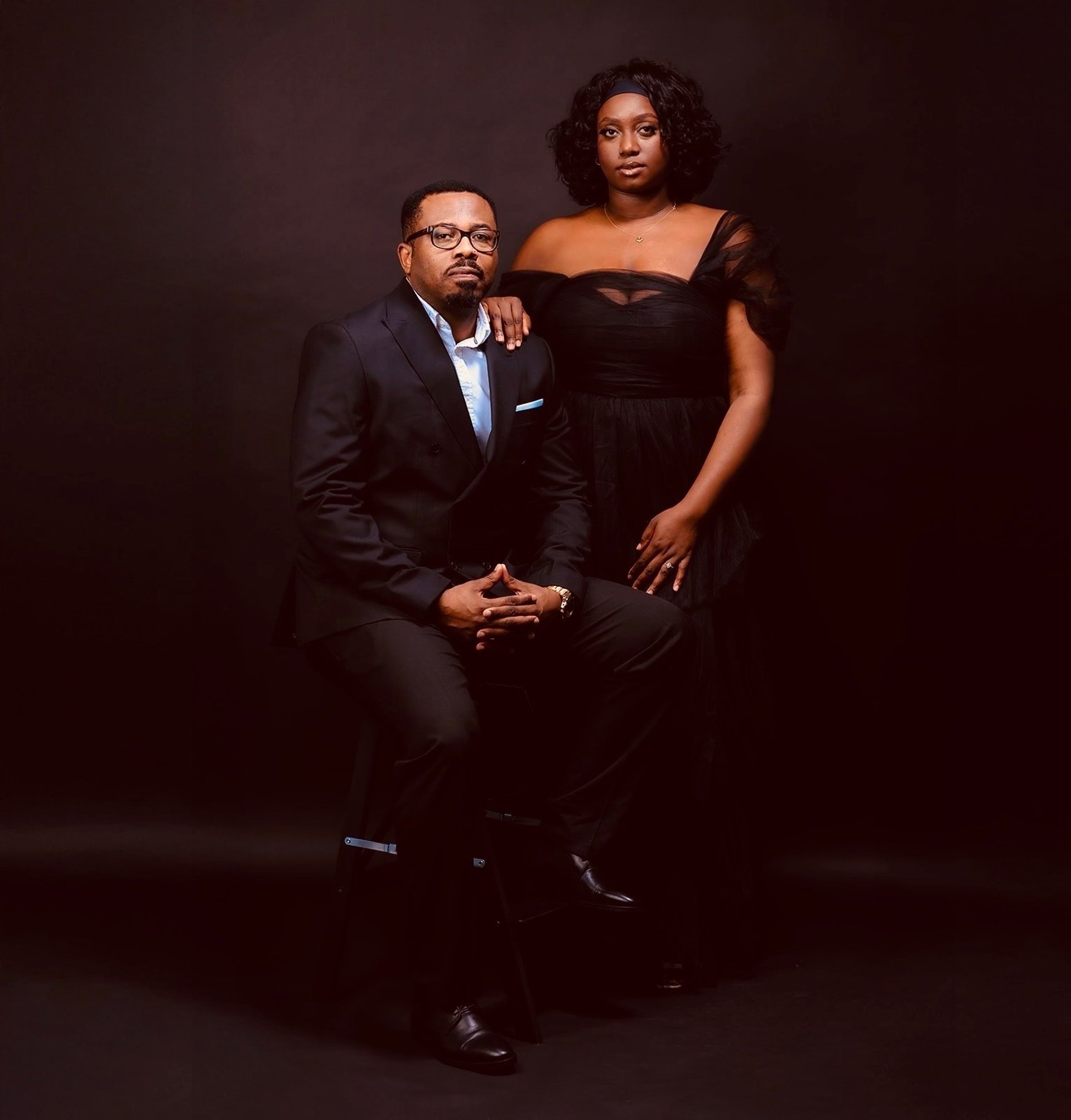 couple wearing silver-colored rings