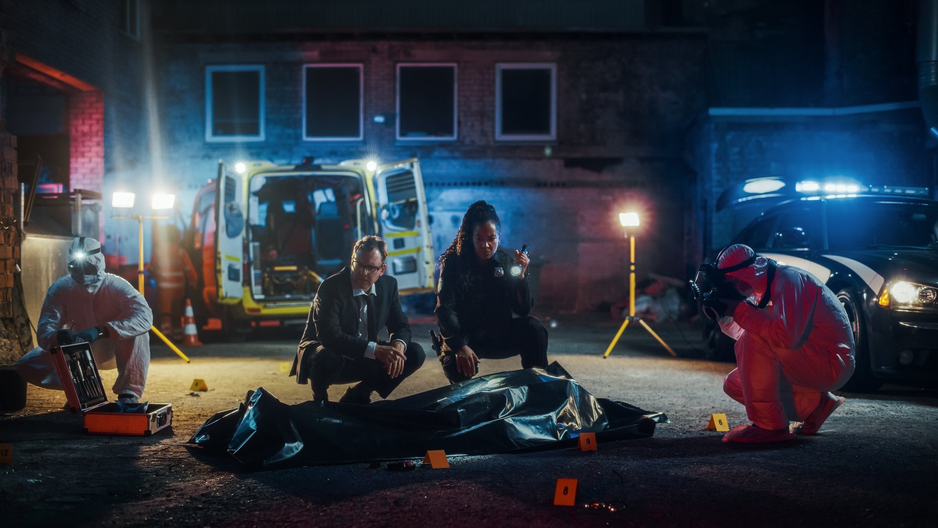 an abstract photo of a curved building with a blue sky in the background