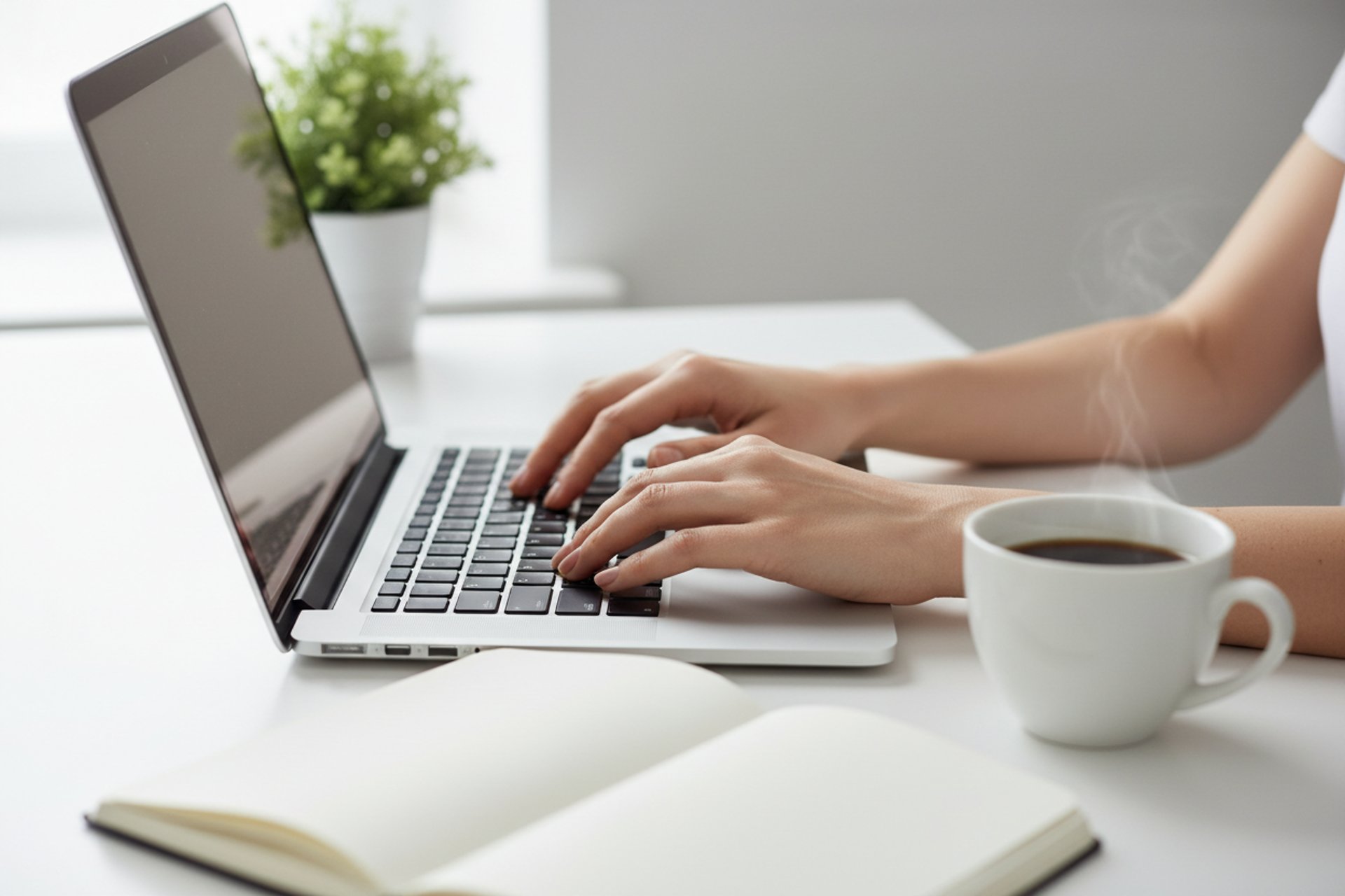 person using laptop computer