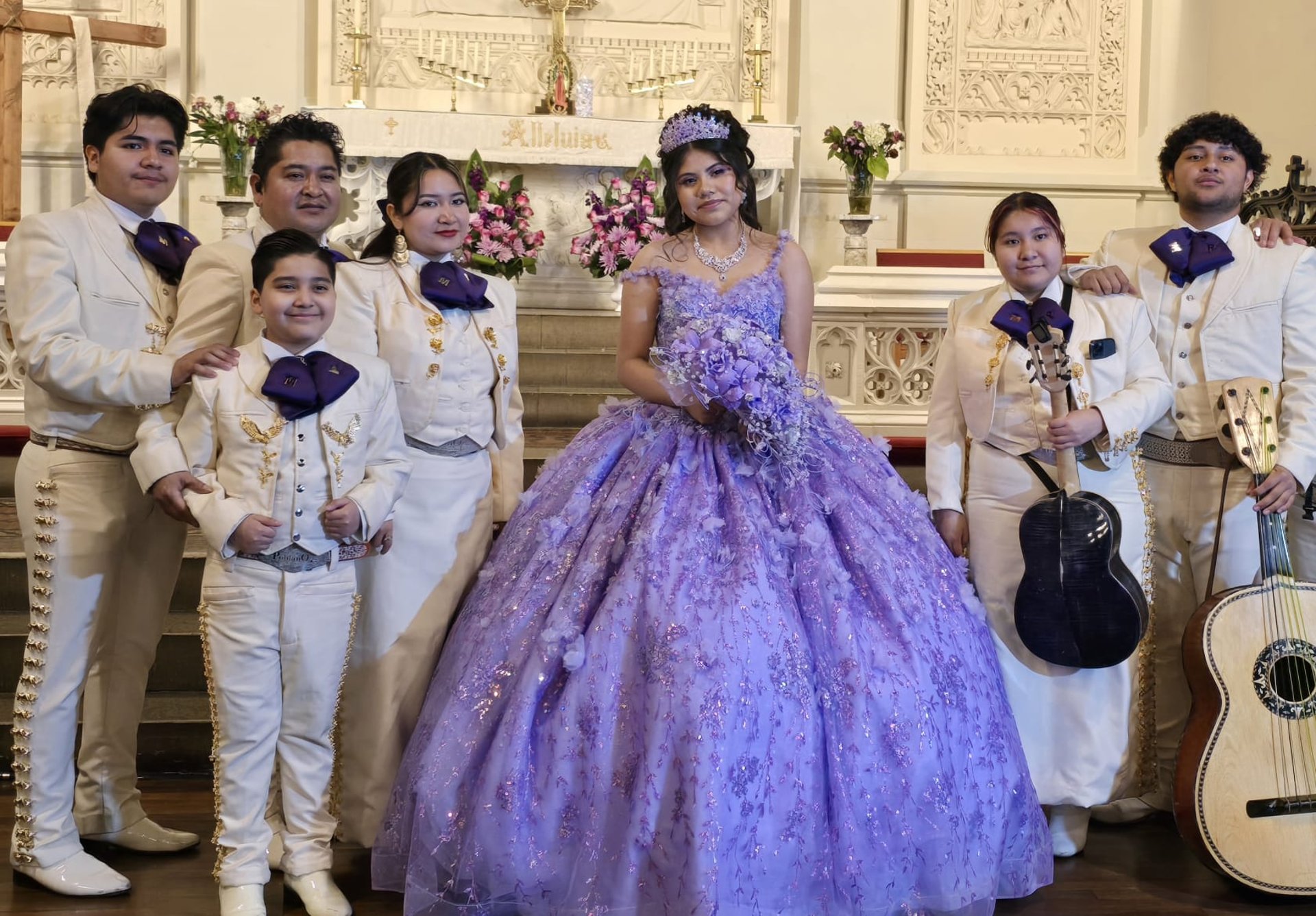 an abstract photo of a curved building with a blue sky in the background