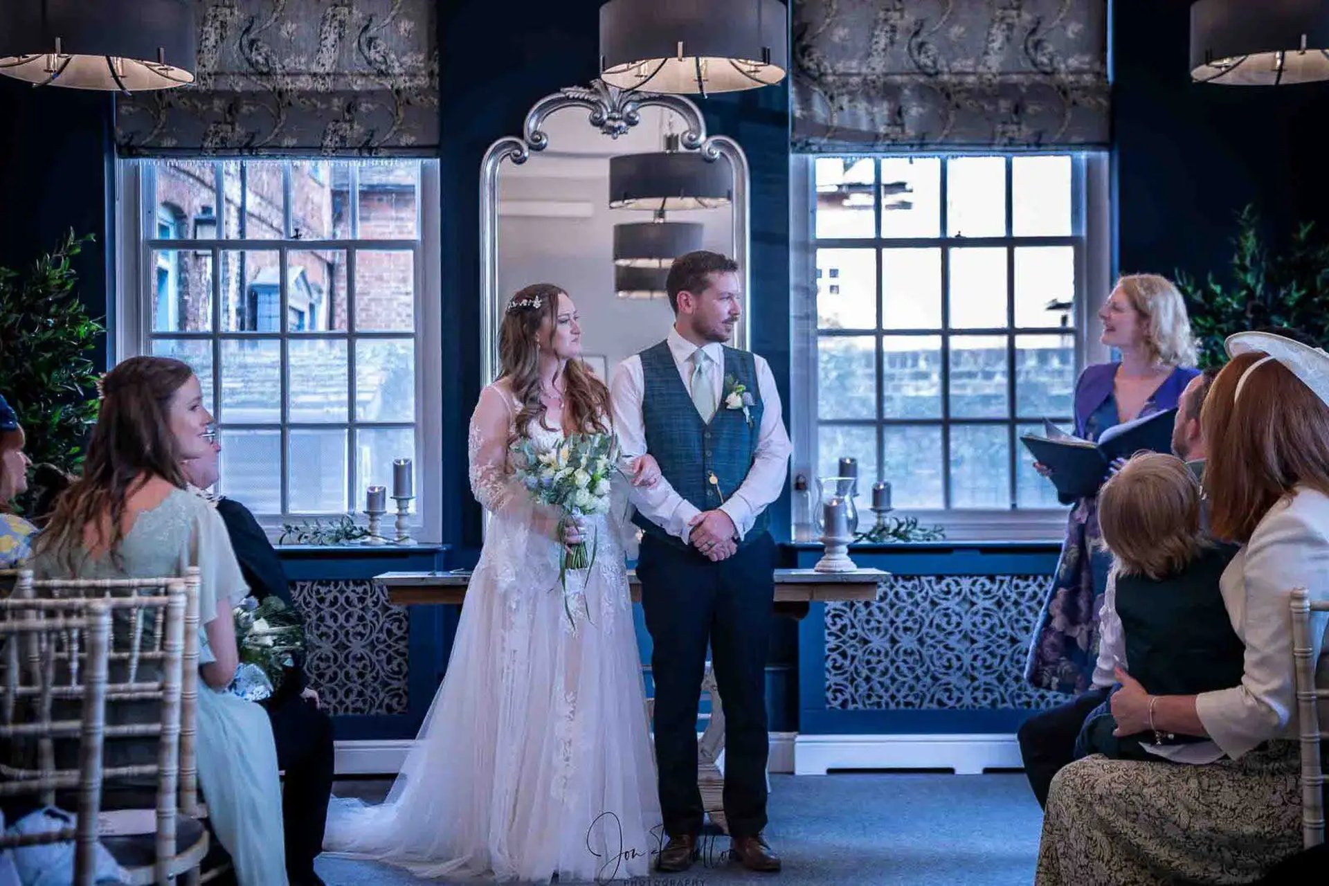 wedding couple during their ceremony
