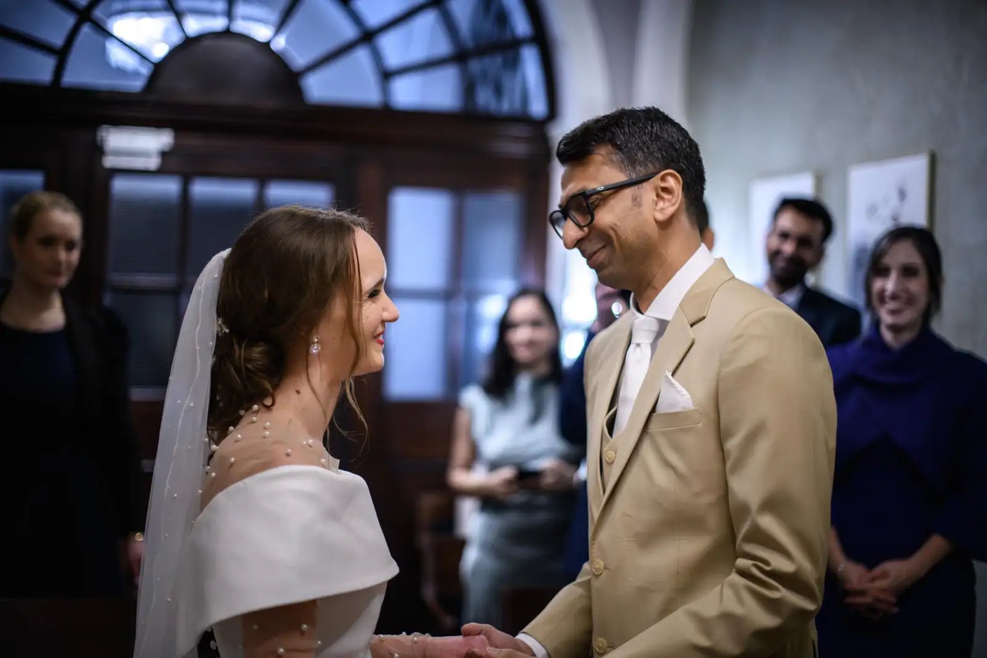 wedding couple during their ceremony