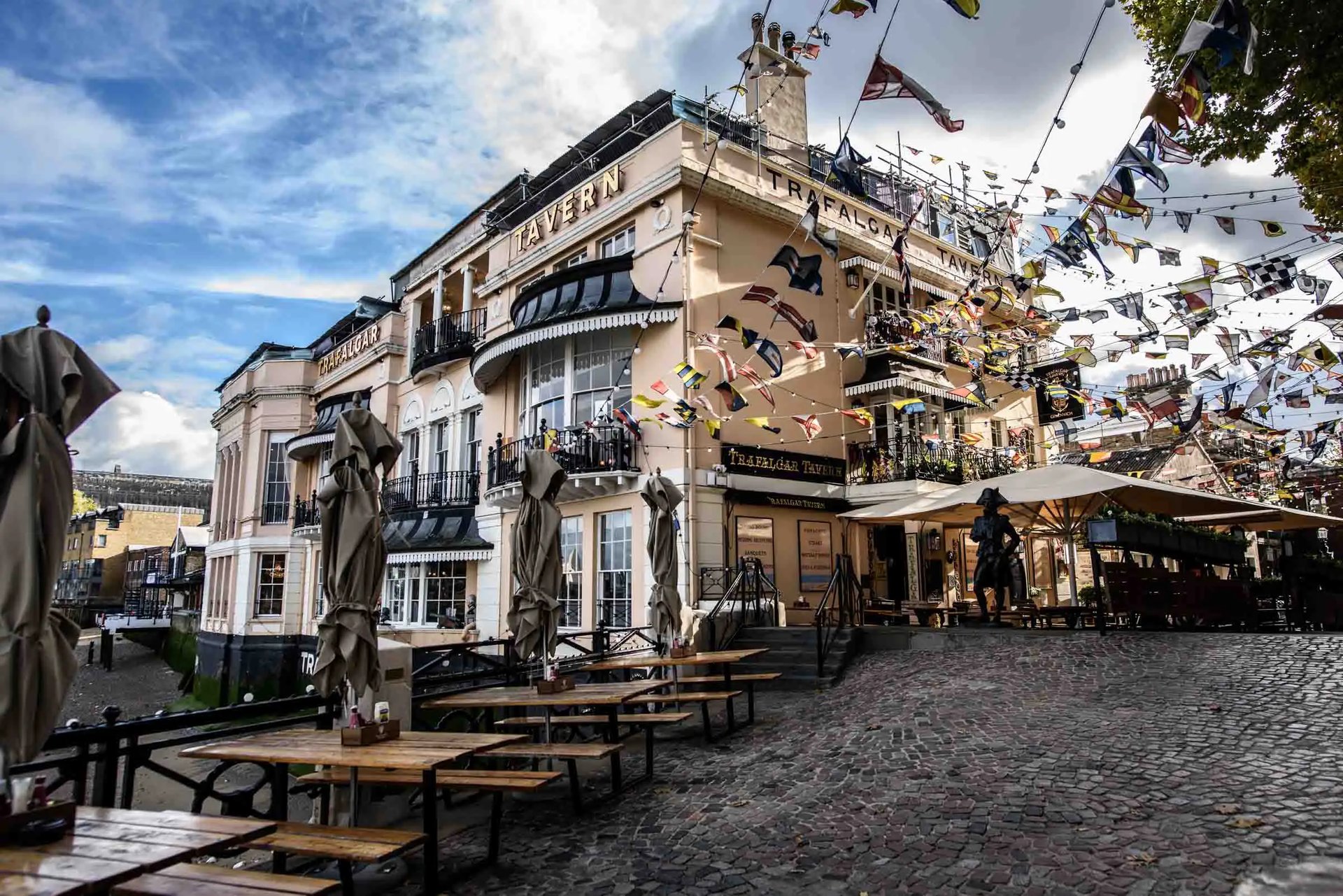 exterior of the Trafalgar Tavern Greenwich