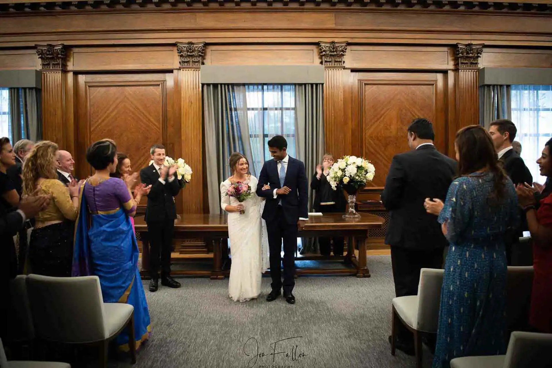 wedding couple in the registry office