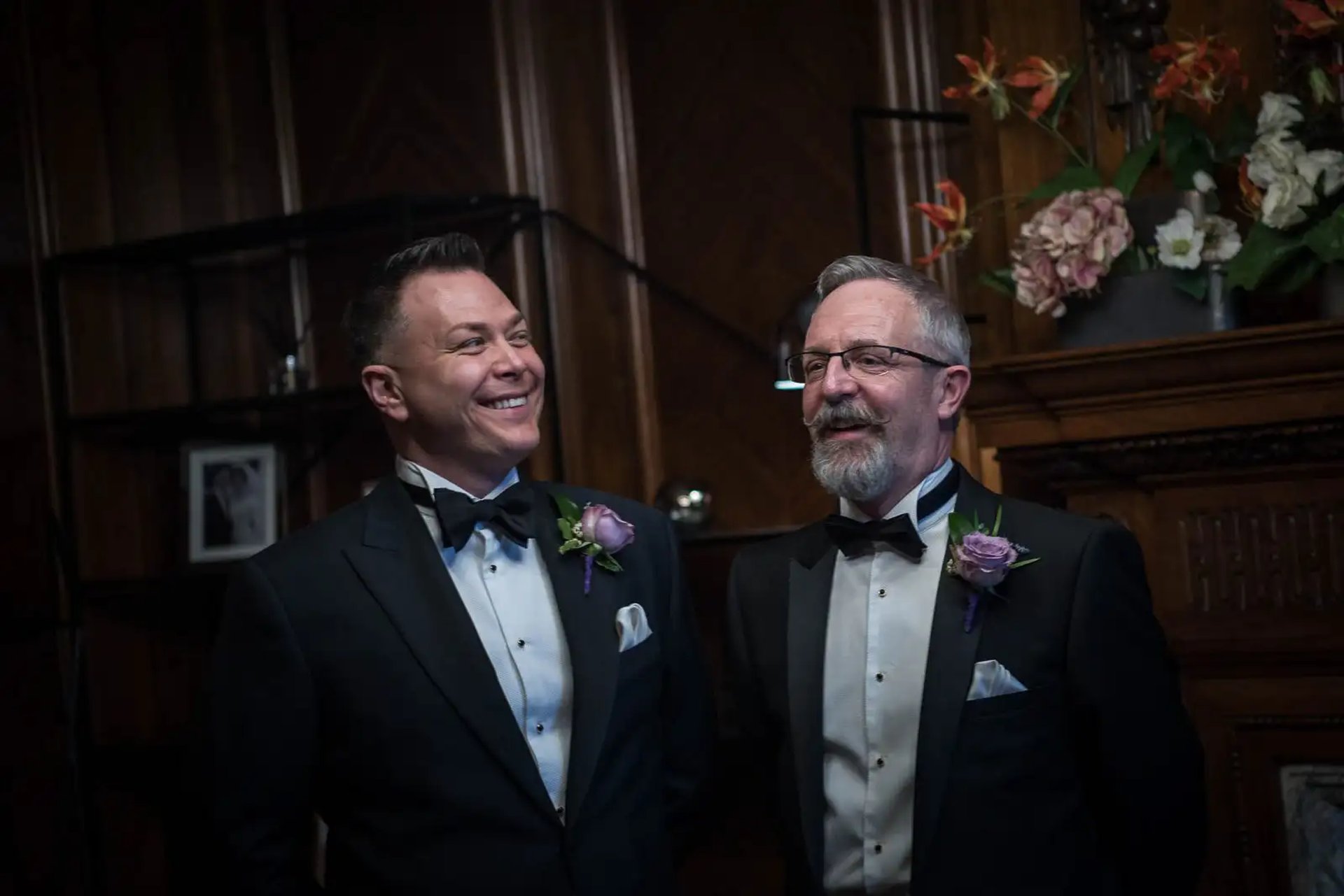 two grooms during their wedding ceremony
