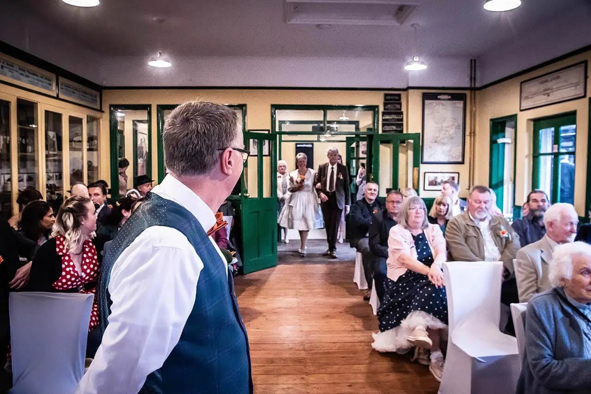 groom waiting for his bride