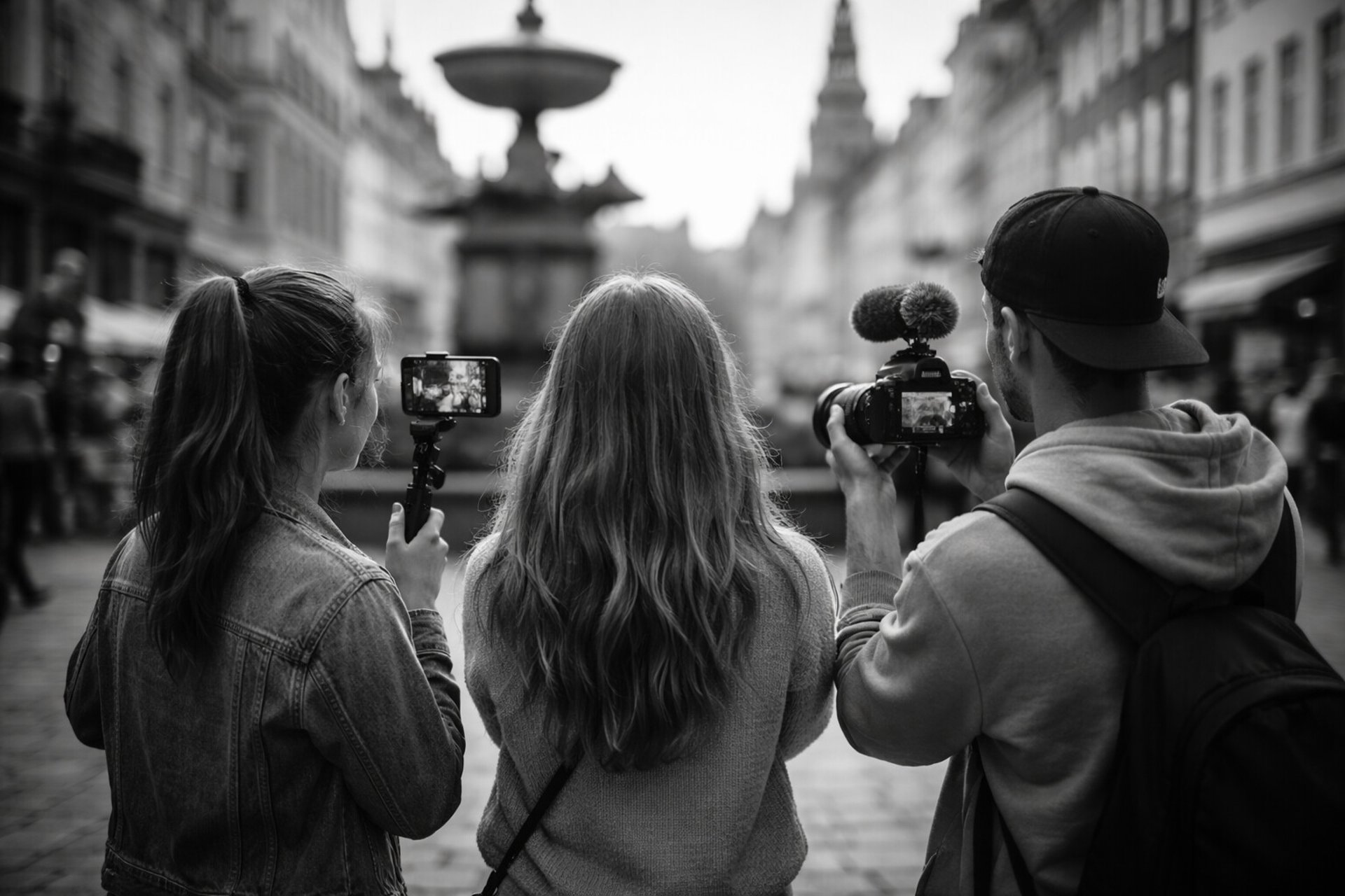 two cell phones sitting on top of a bed next to a plant
