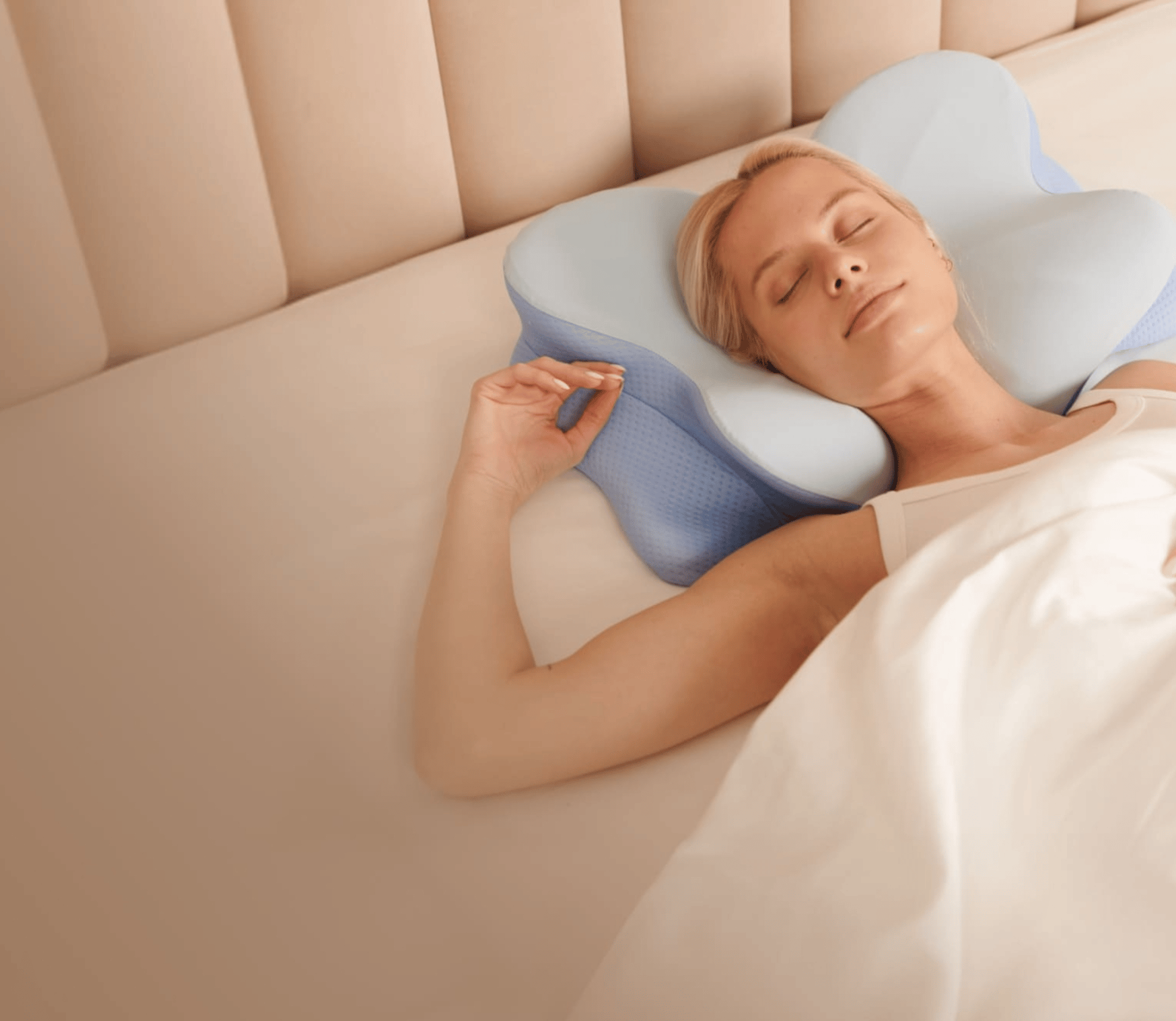 woman holding dried flower