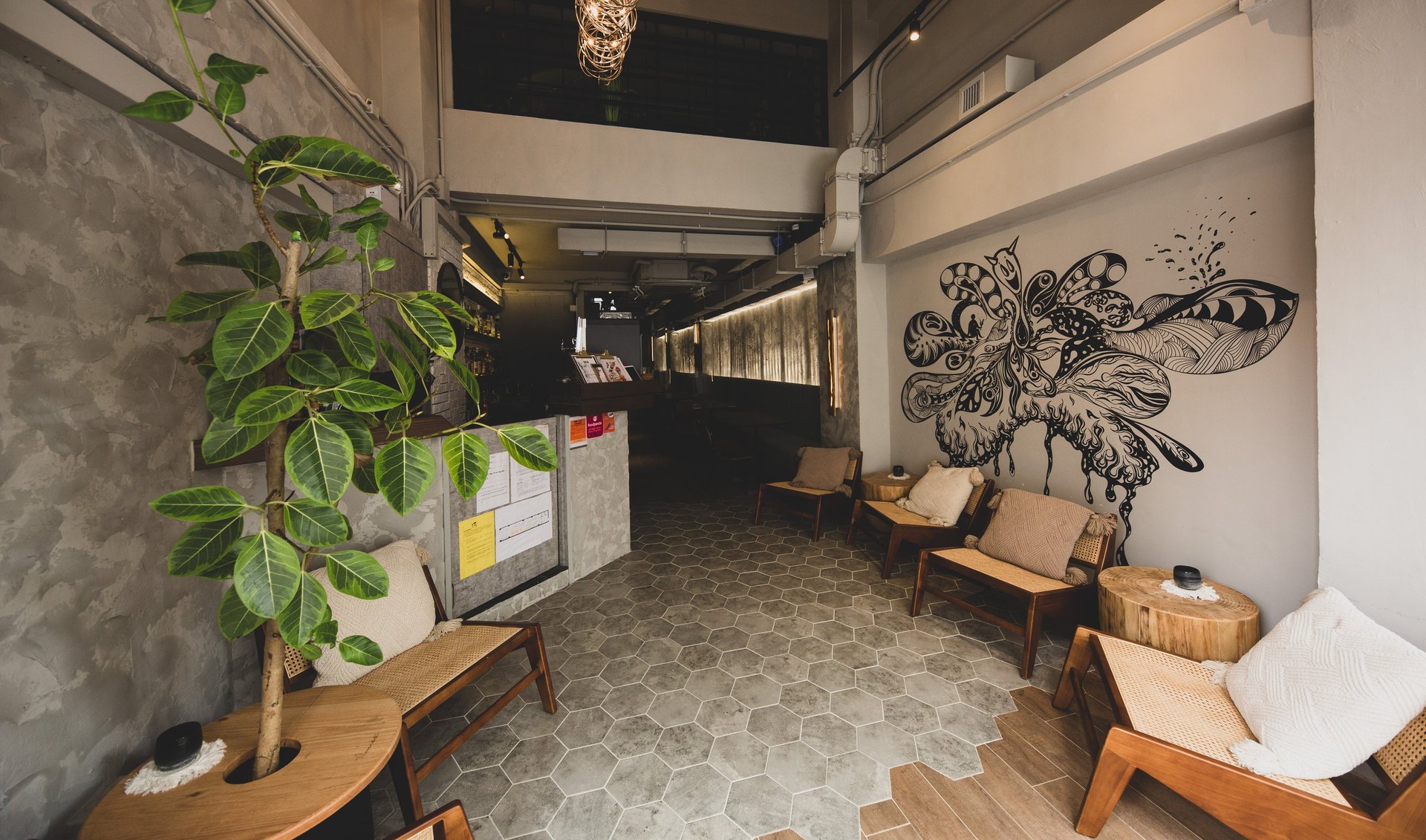 black and brown leather padded tub sofa