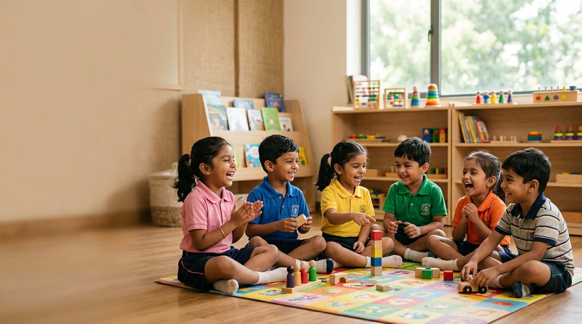 Parents swing their happy son between them outdoors