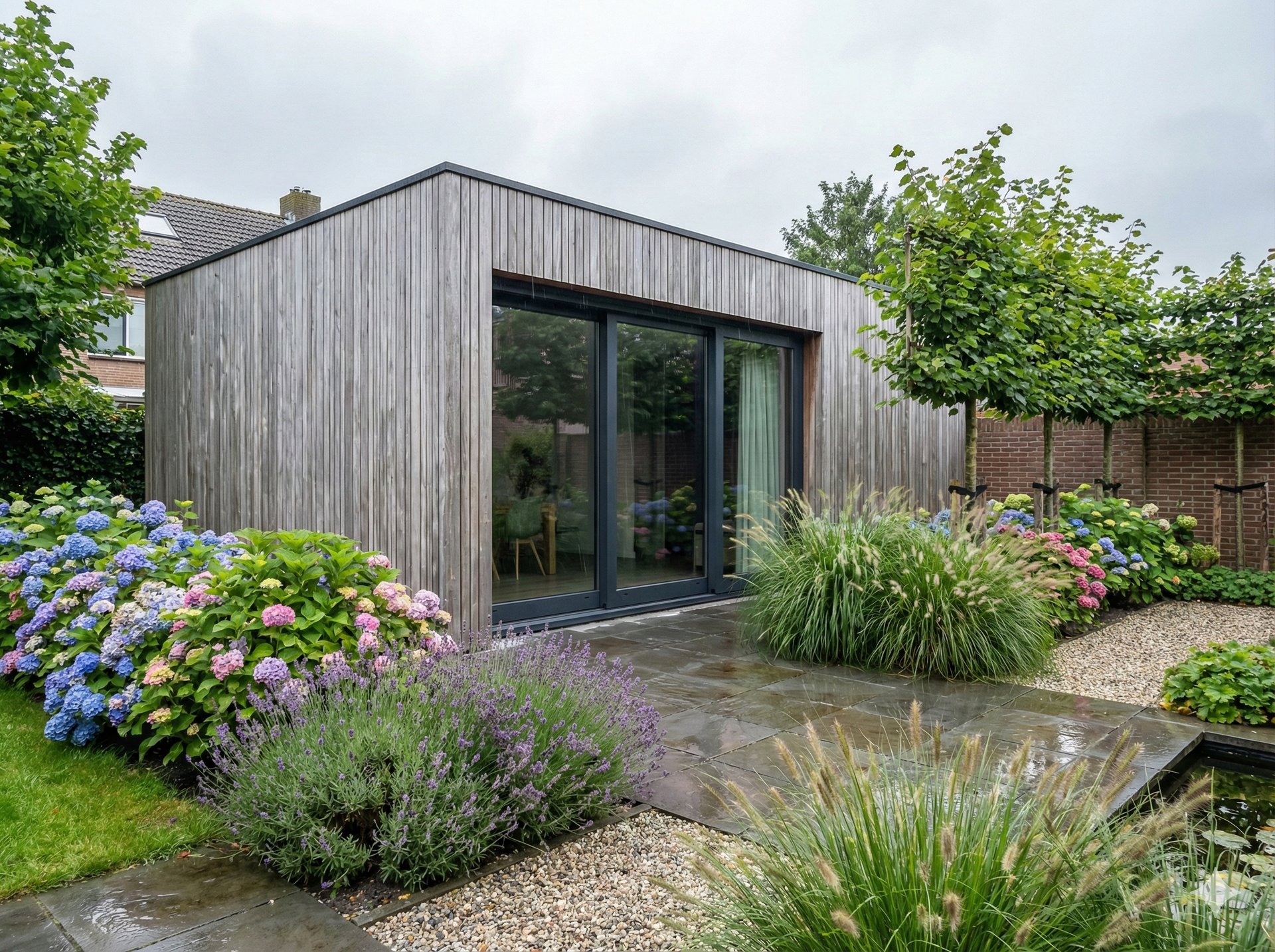an abstract photo of a curved building with a blue sky in the background