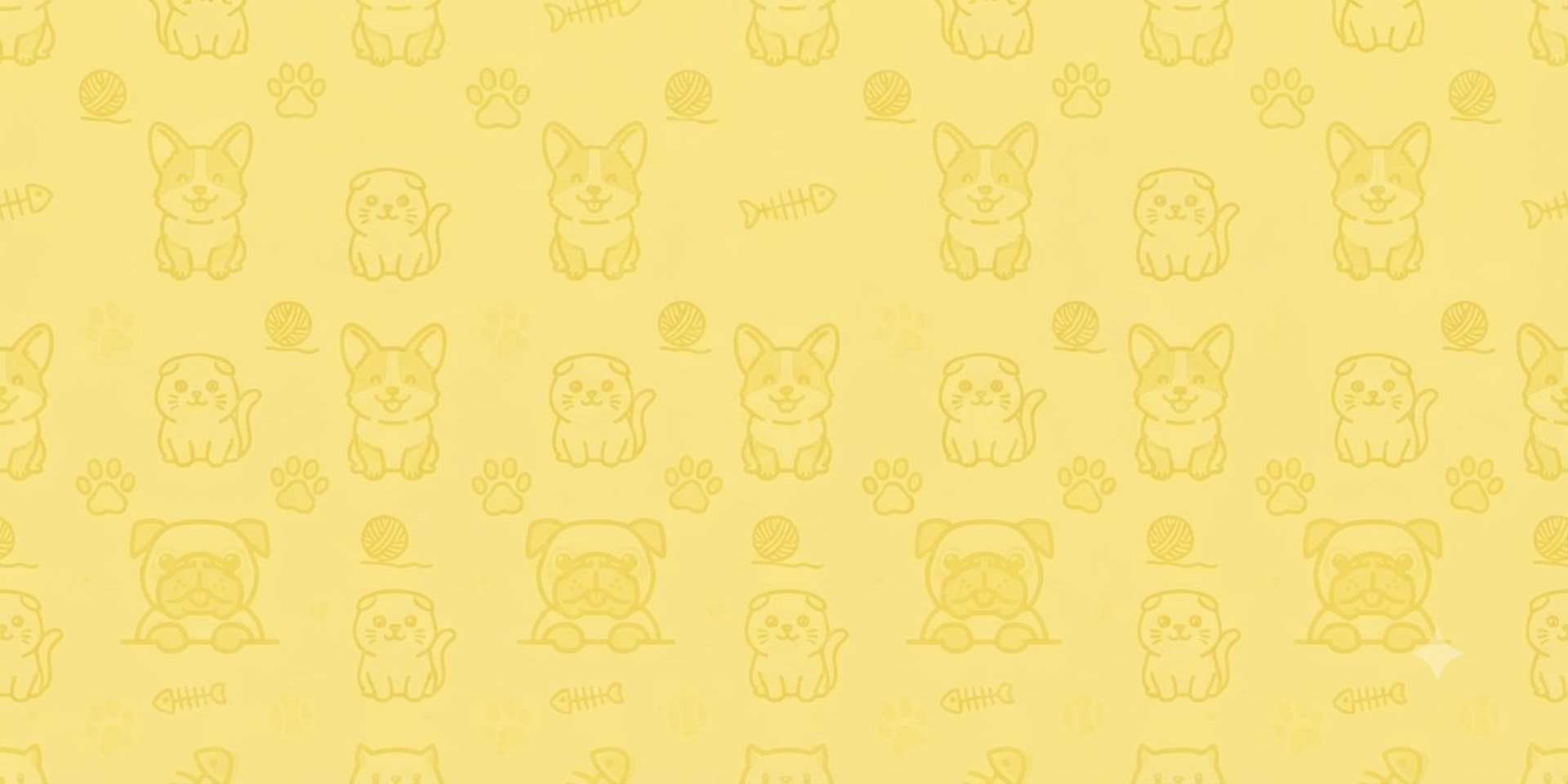 patron de fondo amarillo y gatos