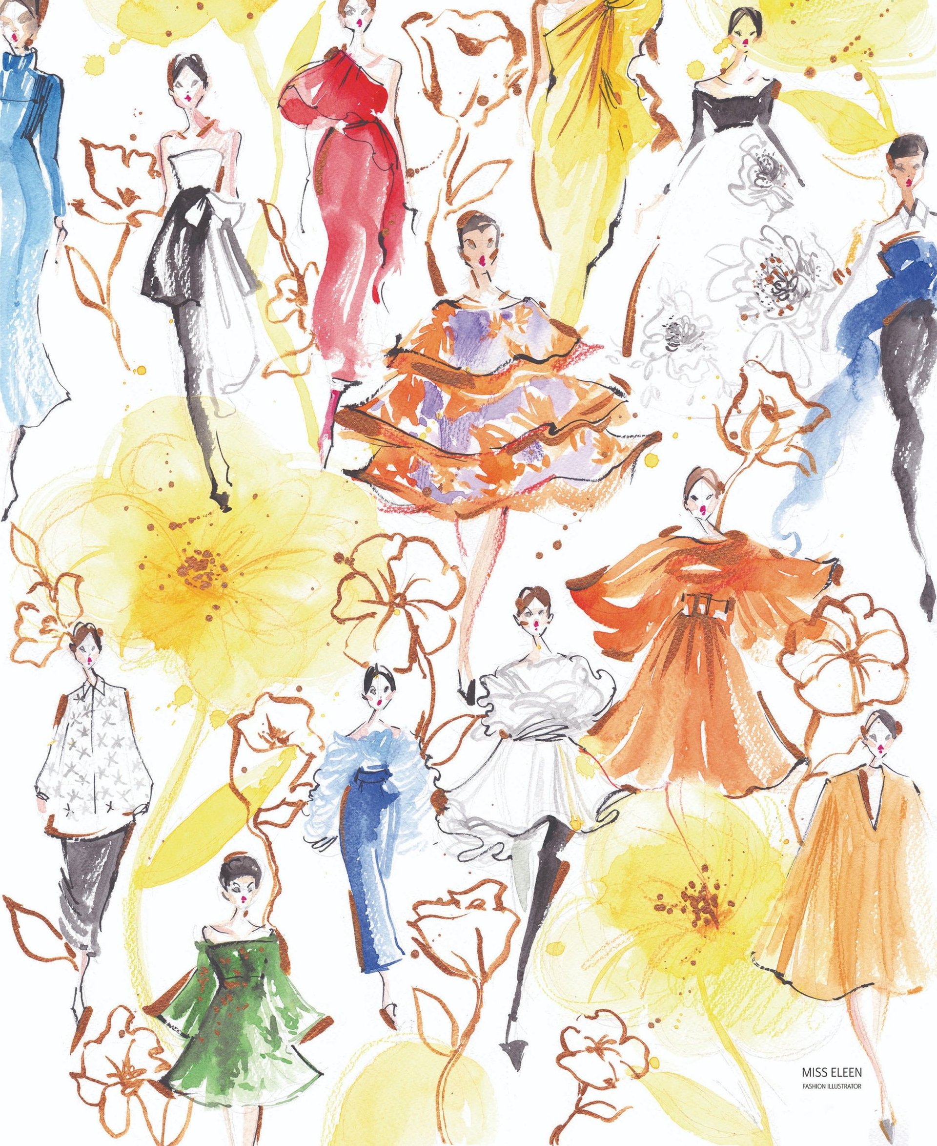 black blue and yellow textile