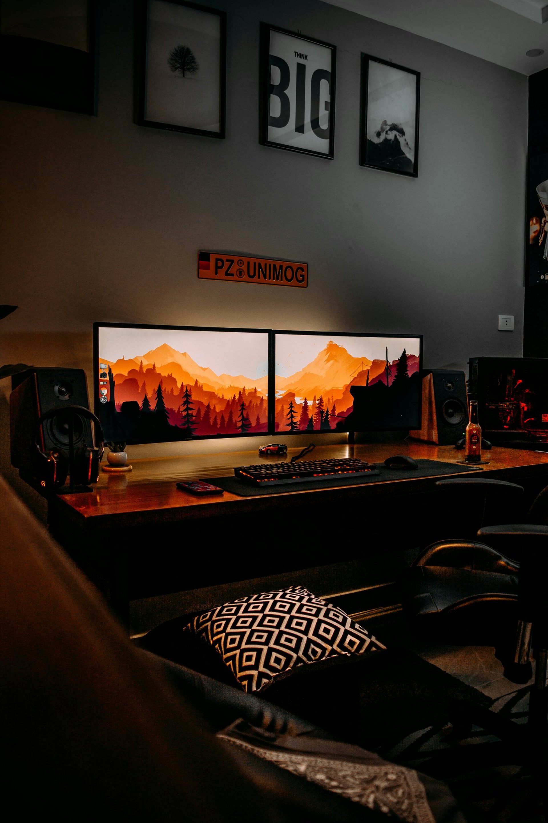 assorted poster in wall