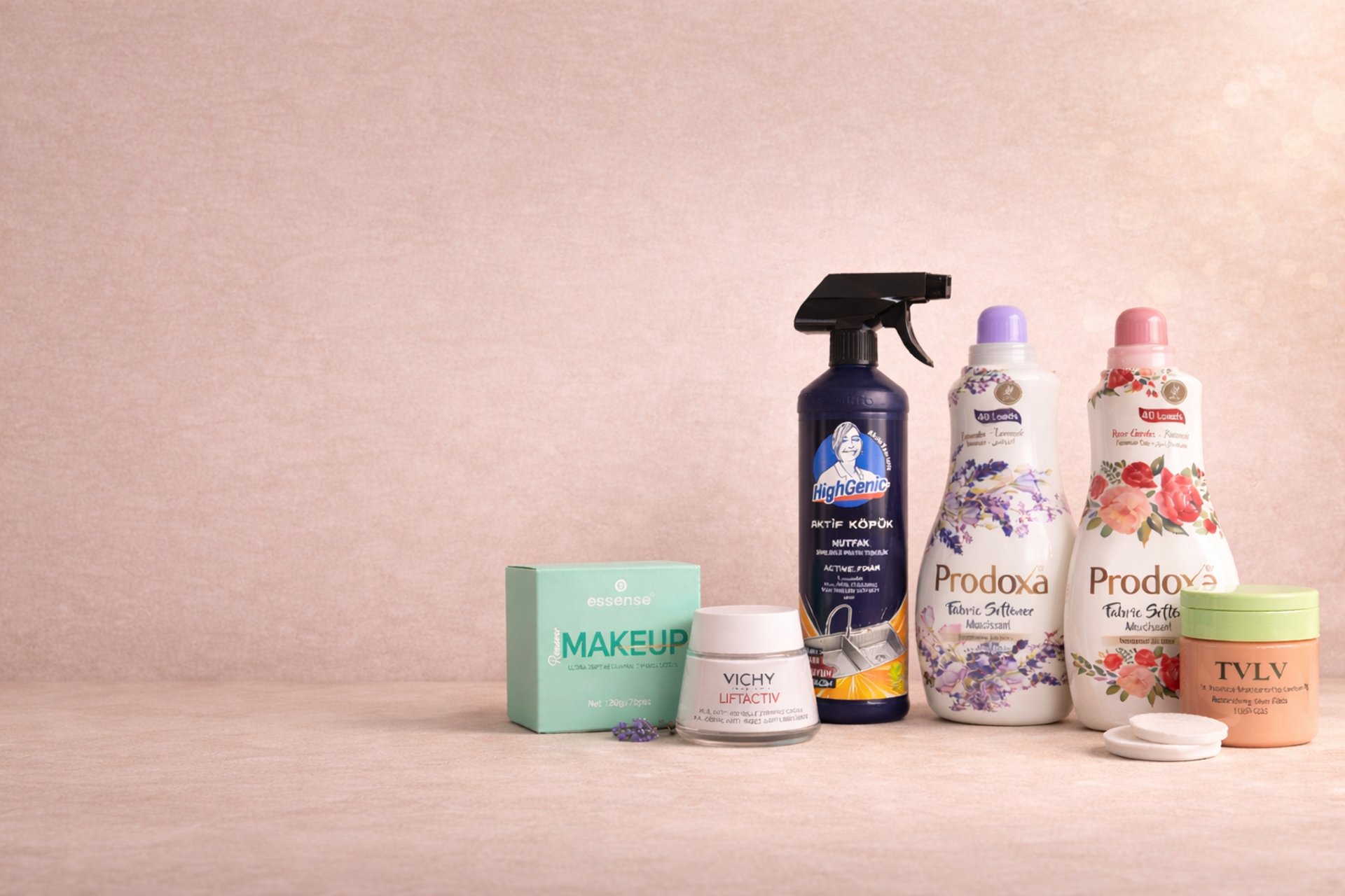 pink and black makeup brush set