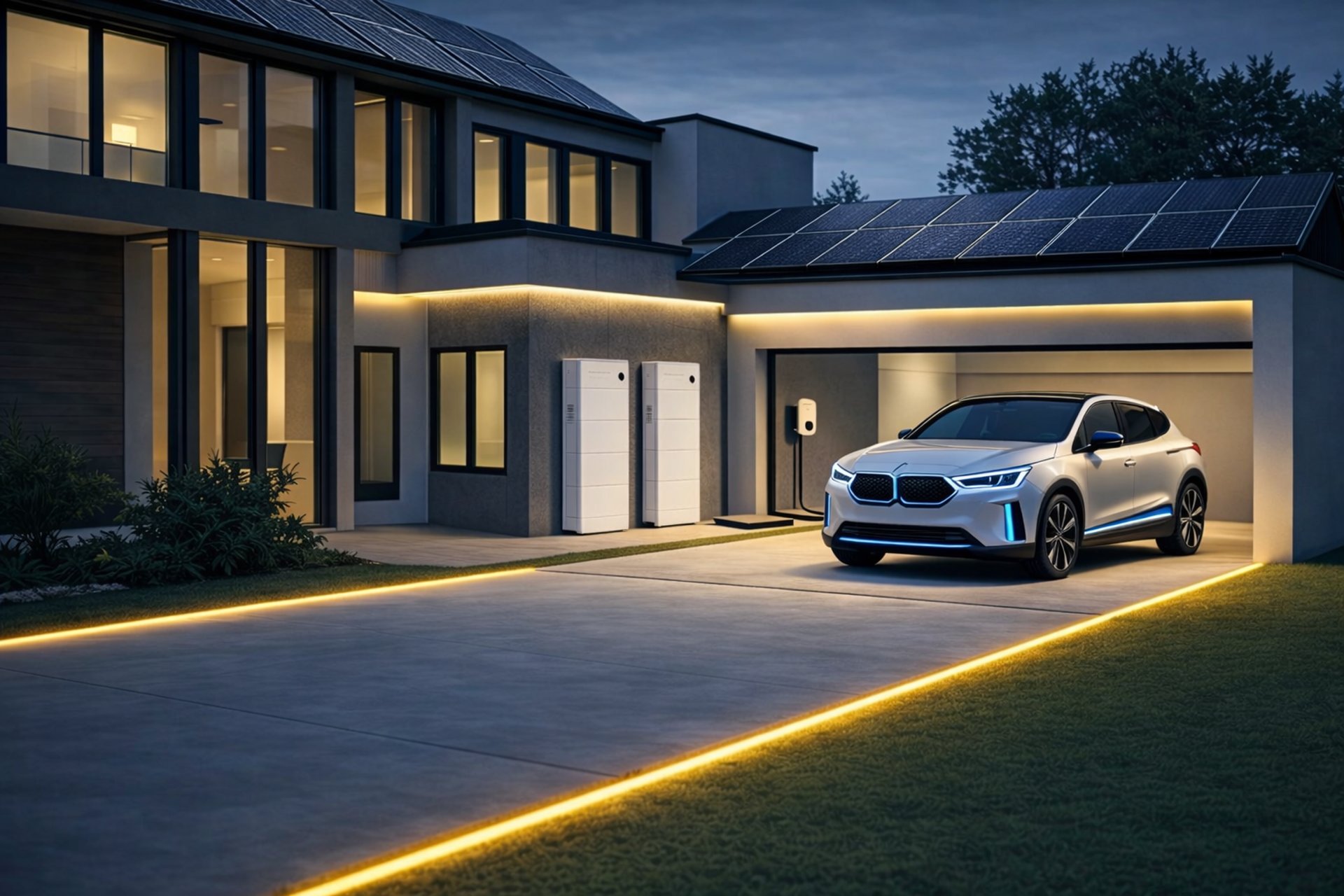 black solar panel under red and gray clouds