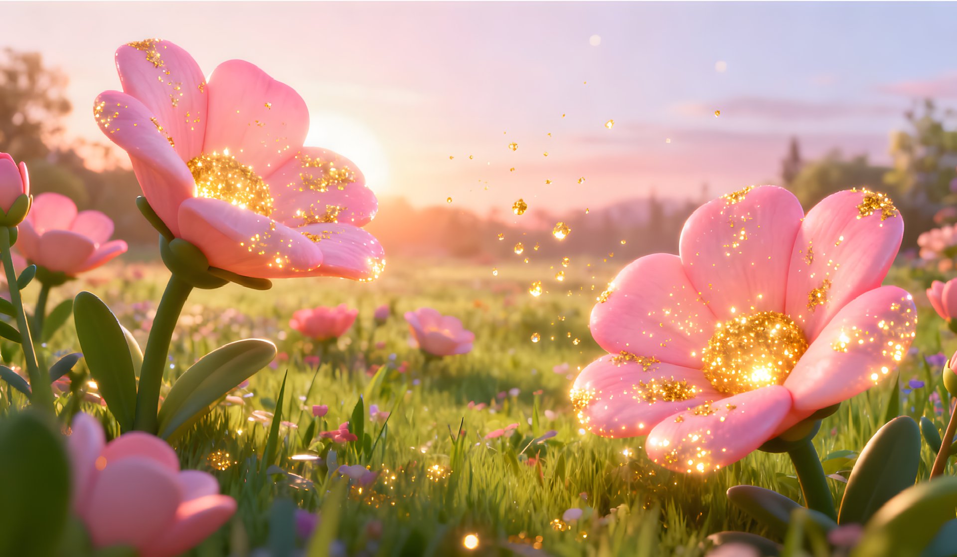 bunch of yellow, green, and blue glitter