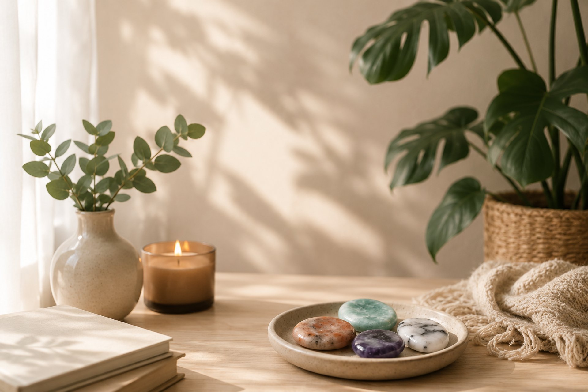 white candle beside white book