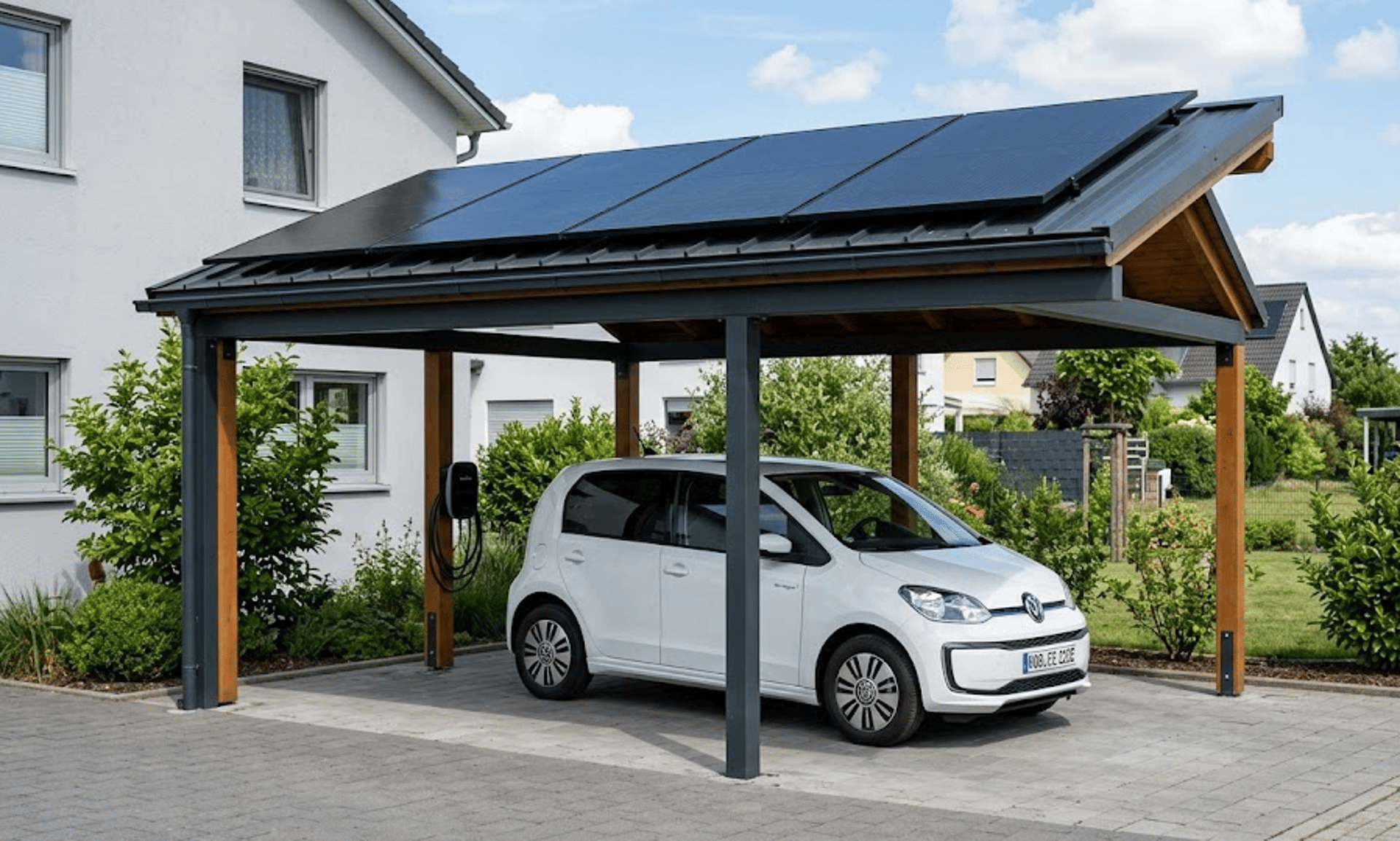 Haus mit Fassadensolar