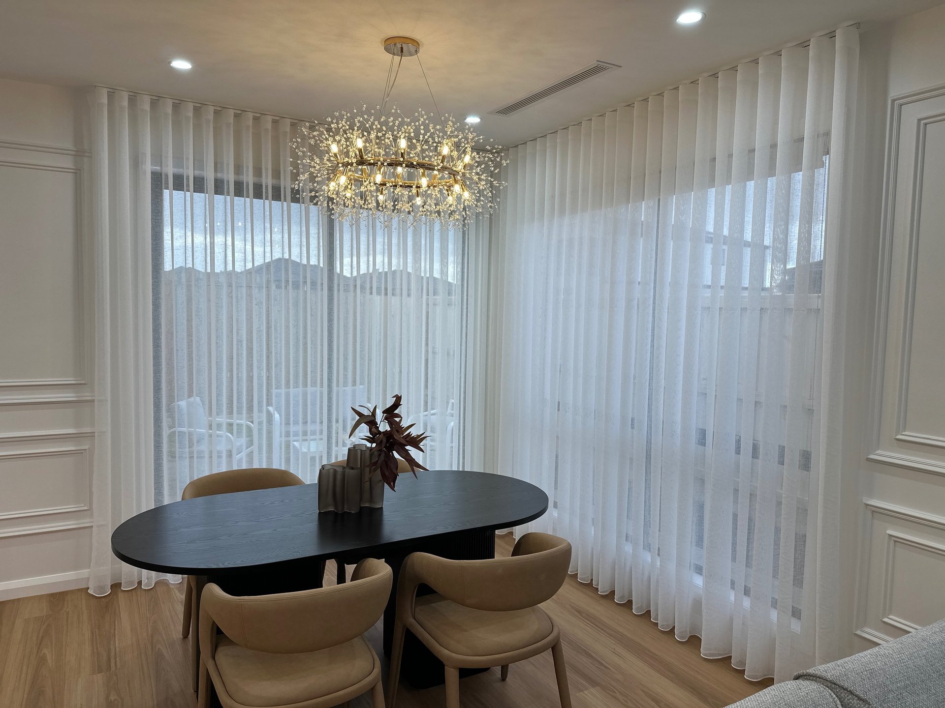 black and brown leather padded tub sofa