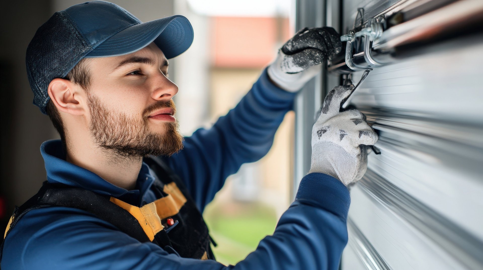 an abstract photo of a curved building with a blue sky in the background