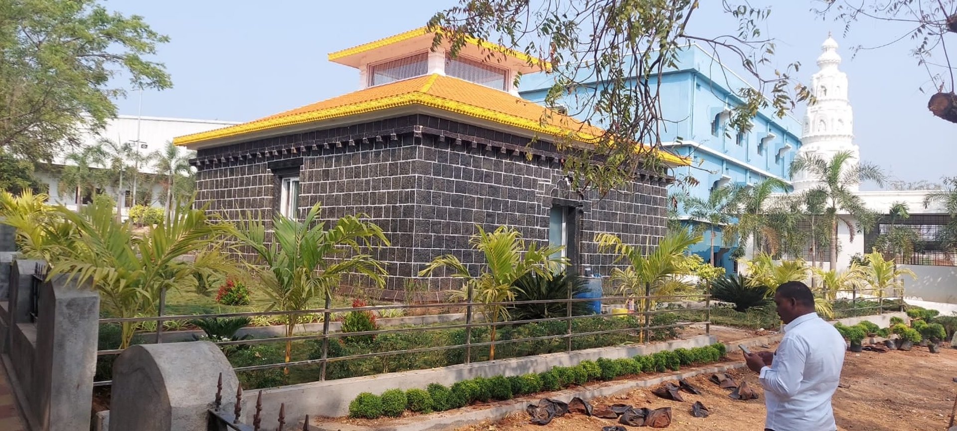 flag standing on establishment